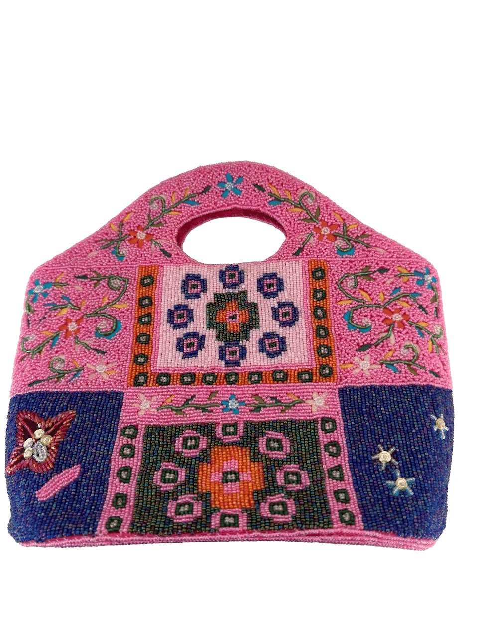 Pink Beaded Handbang made by Zepplin The Label