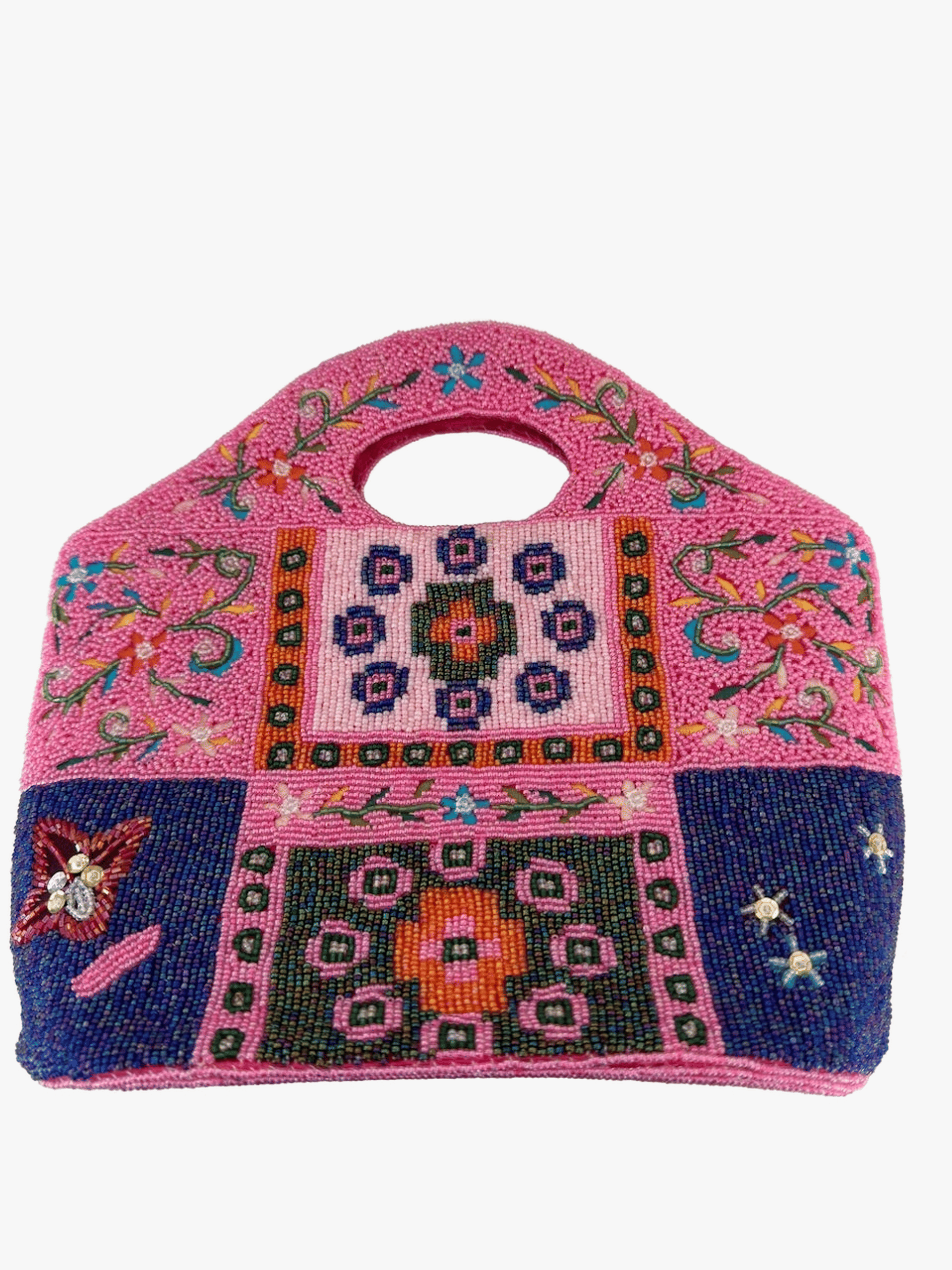 Pink Beaded Handbang made by Zepplin The Label