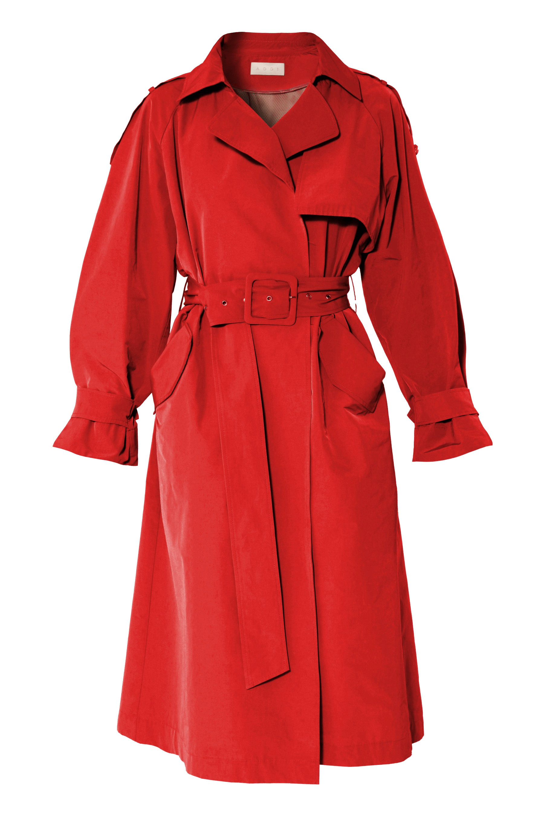Trench Coat Sara Red made by HALEWSKI