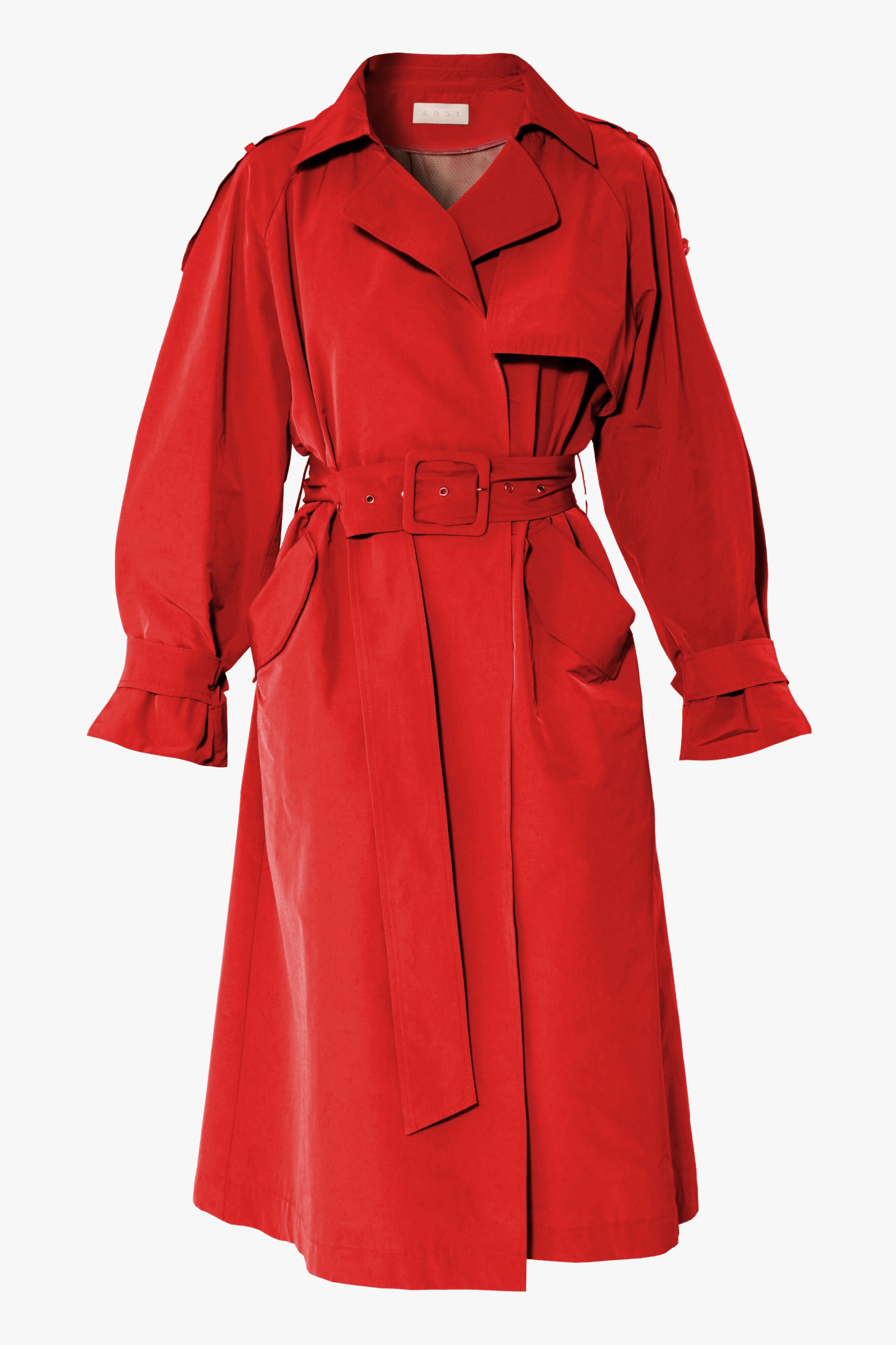 Trench Coat Sara Red made by HALEWSKI