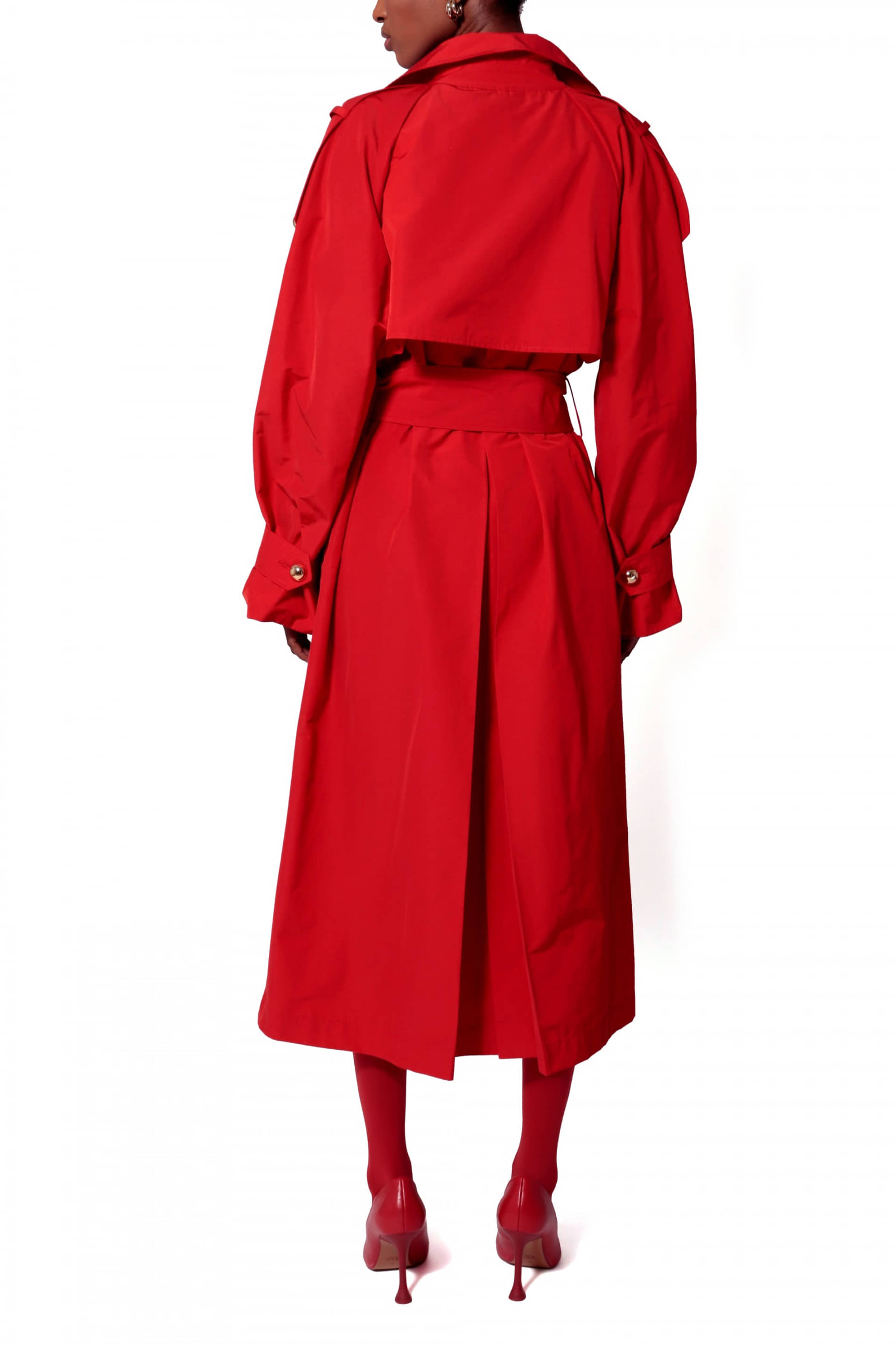 Trench Coat Sara Red made by HALEWSKI