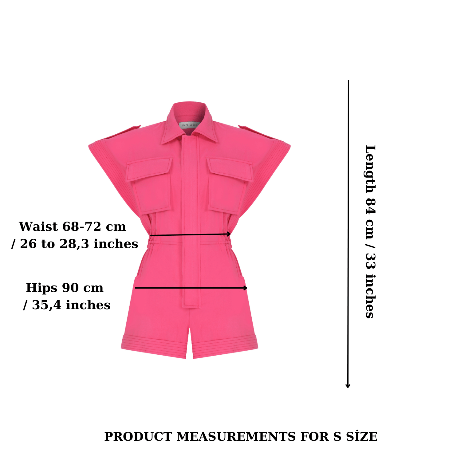 Aleiada Playsuit in Virtual Pink in Pink made by Nazli Ceren