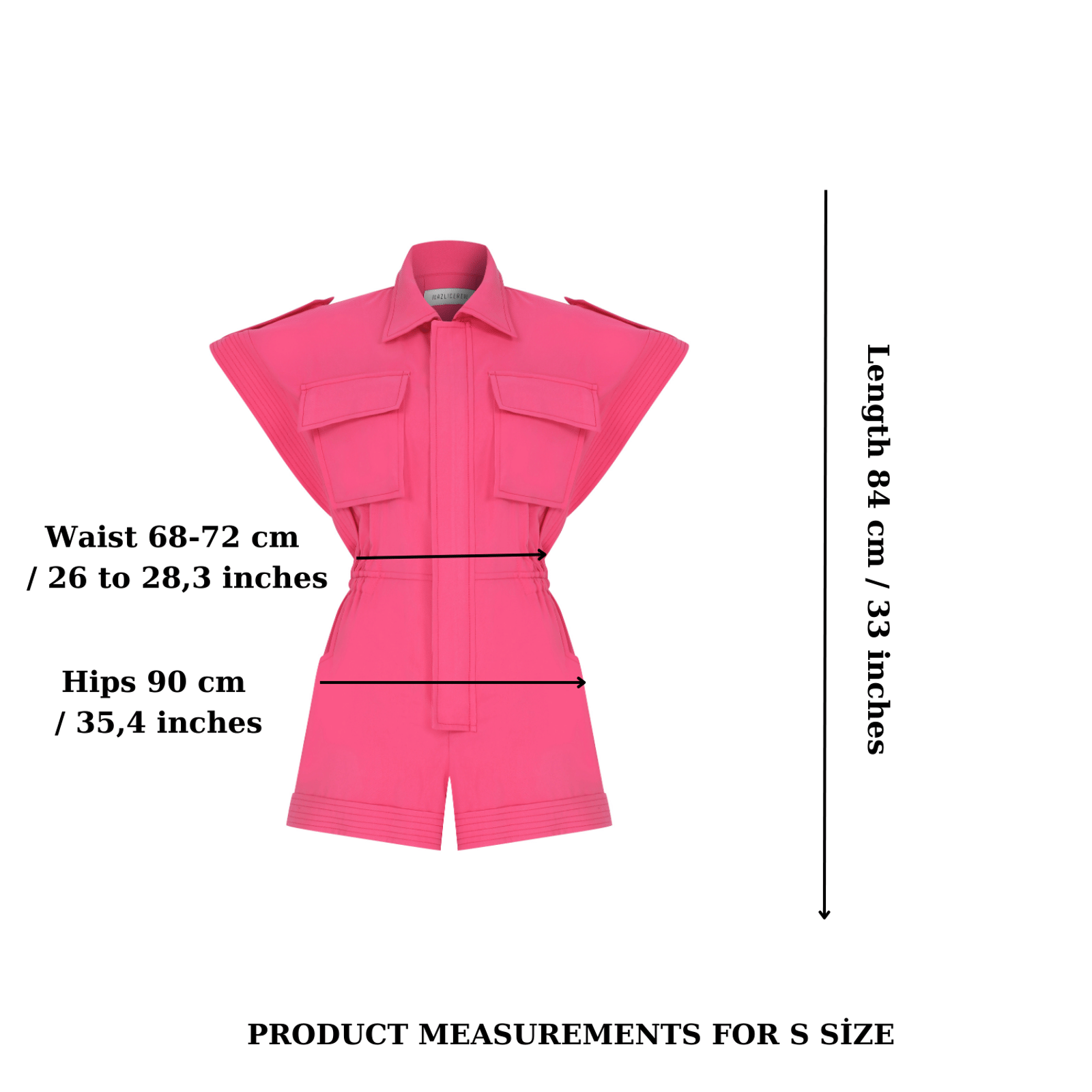Aleiada Playsuit in Virtual Pink in Pink made by Nazli Ceren