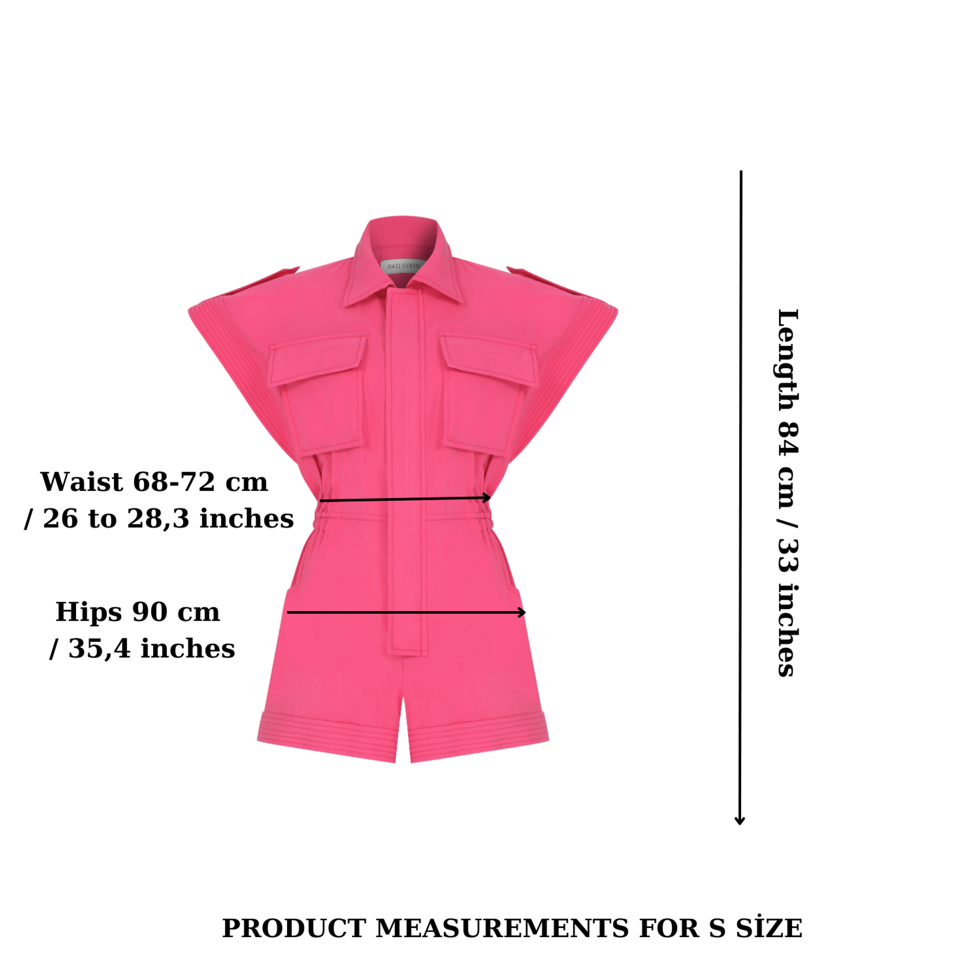 Aleiada Playsuit in Virtual Pink in Pink made by Nazli Ceren