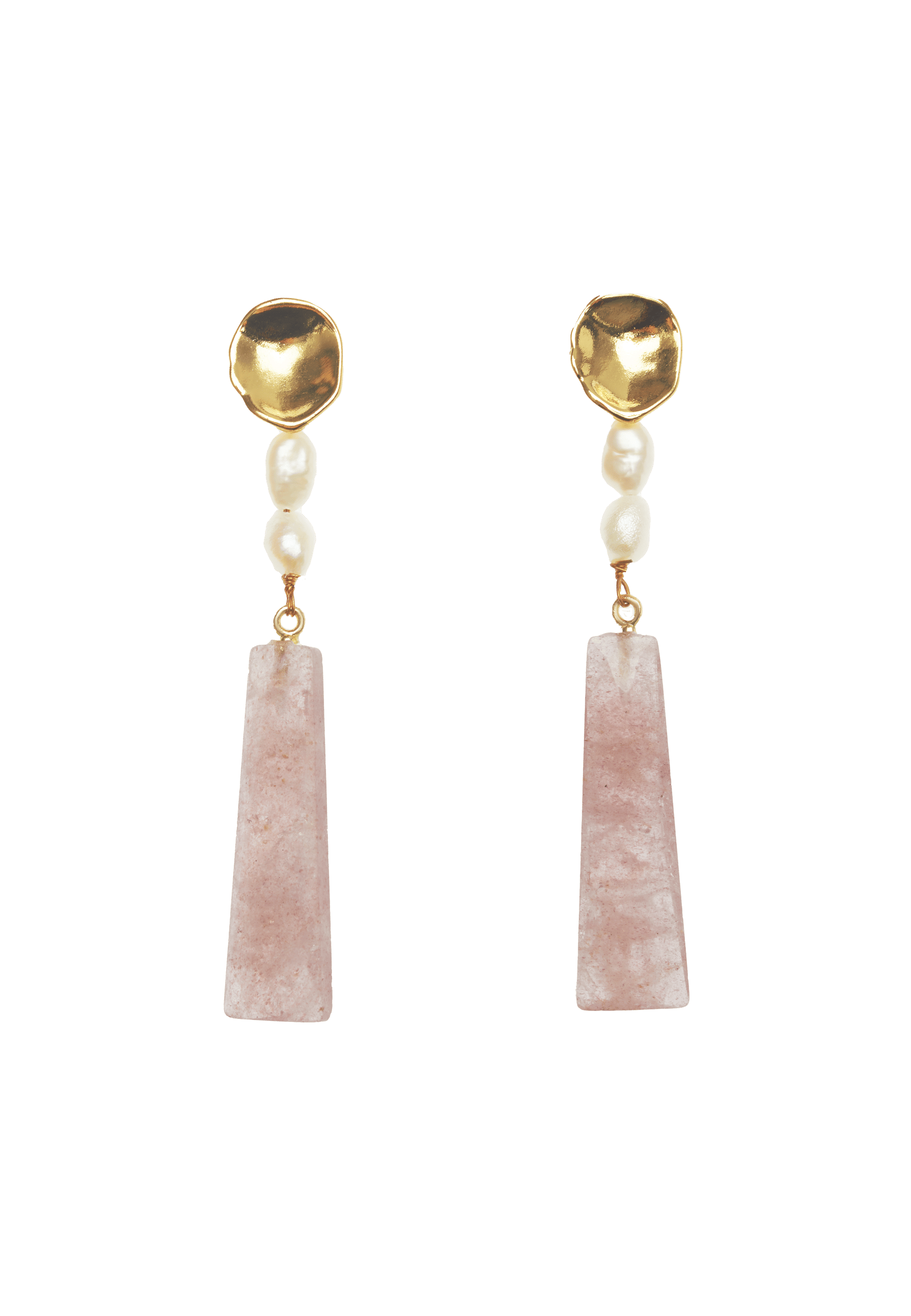 Pendientes Melina Cuarzo Fresado made by Lavani Jewels