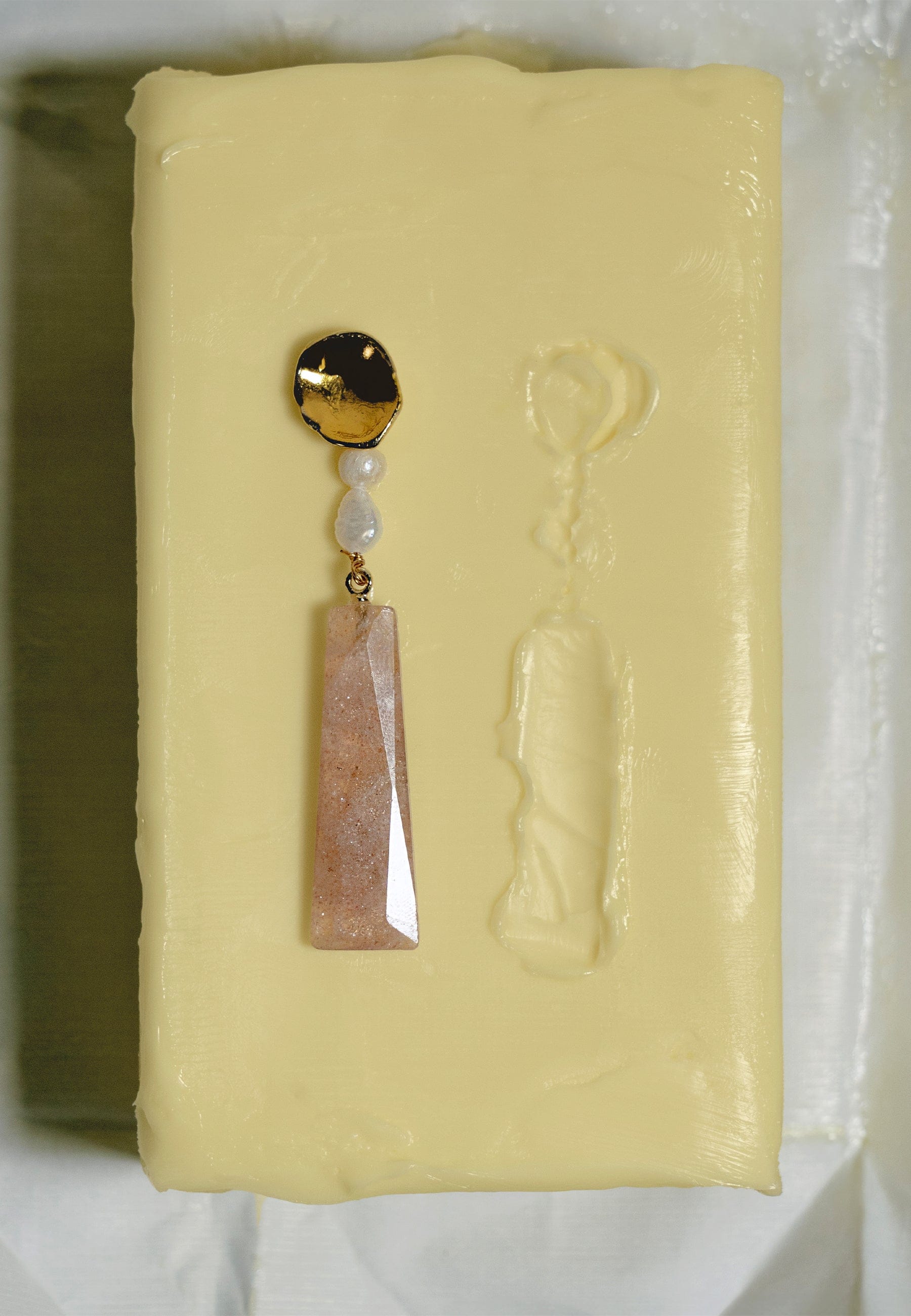 Pendientes Melina Cuarzo Fresado made by Lavani Jewels