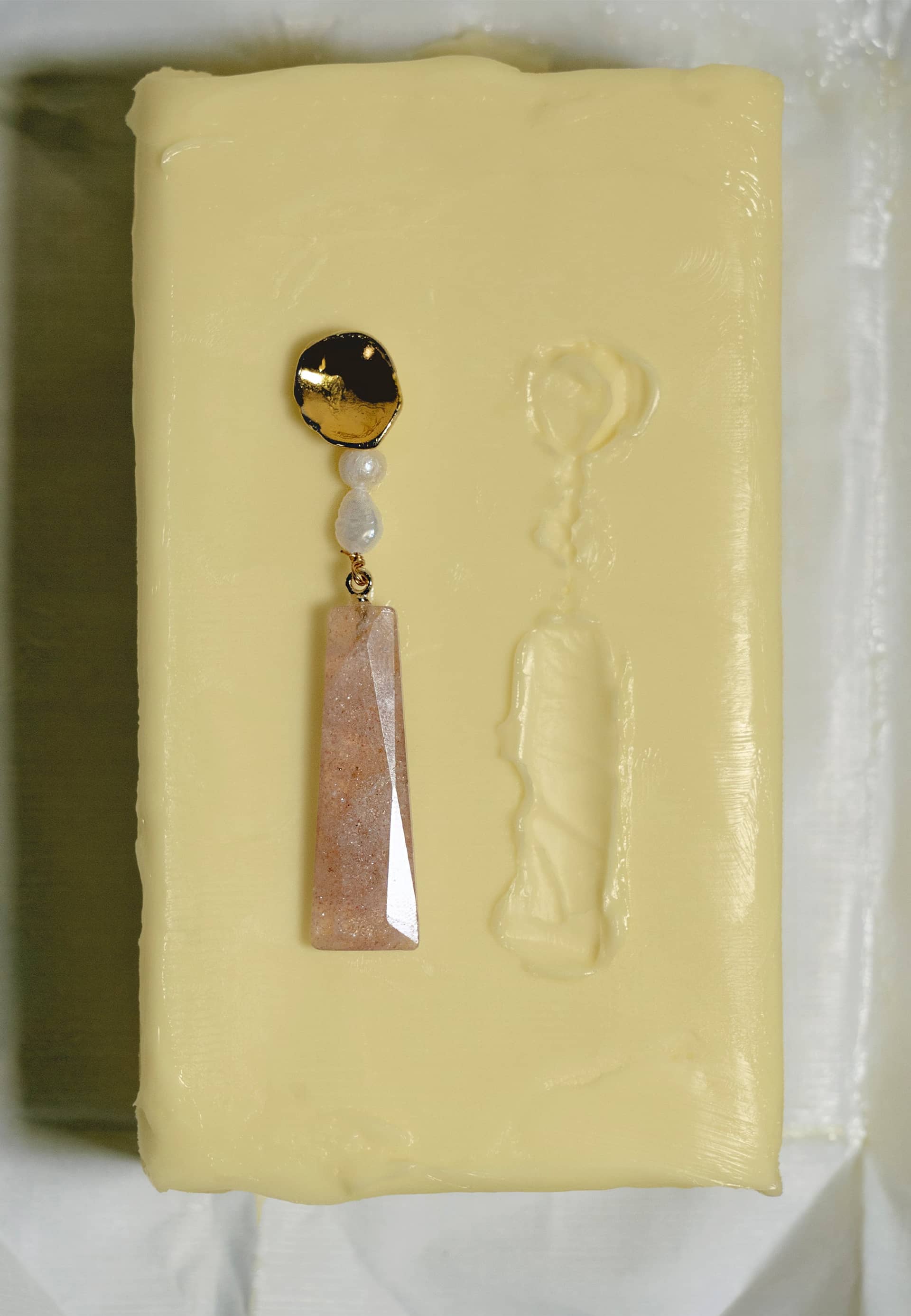 Pendientes Melina Cuarzo Fresado made by Lavani Jewels