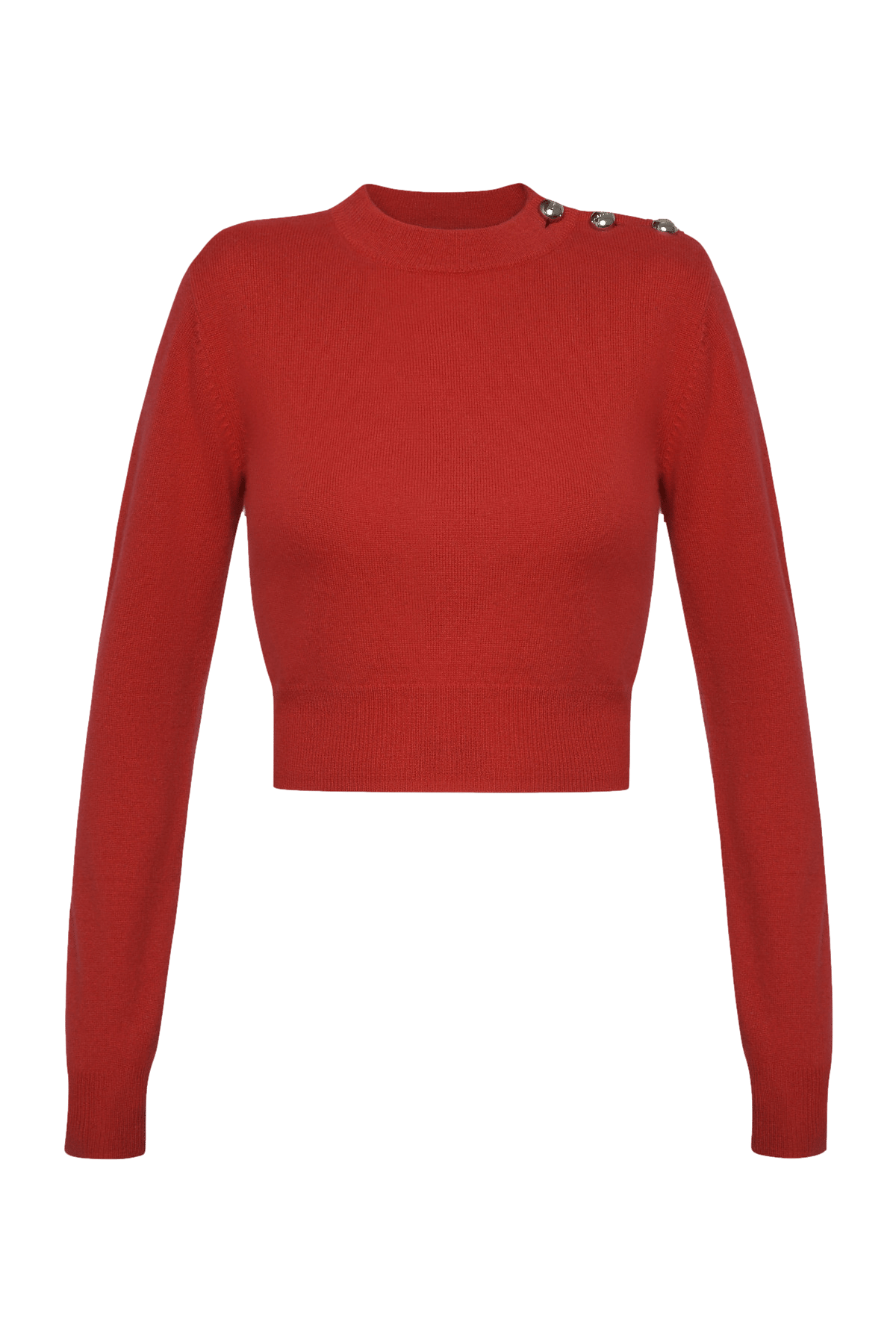 WOOL-CASHMERE SWEATER in Red made by KEBURIA