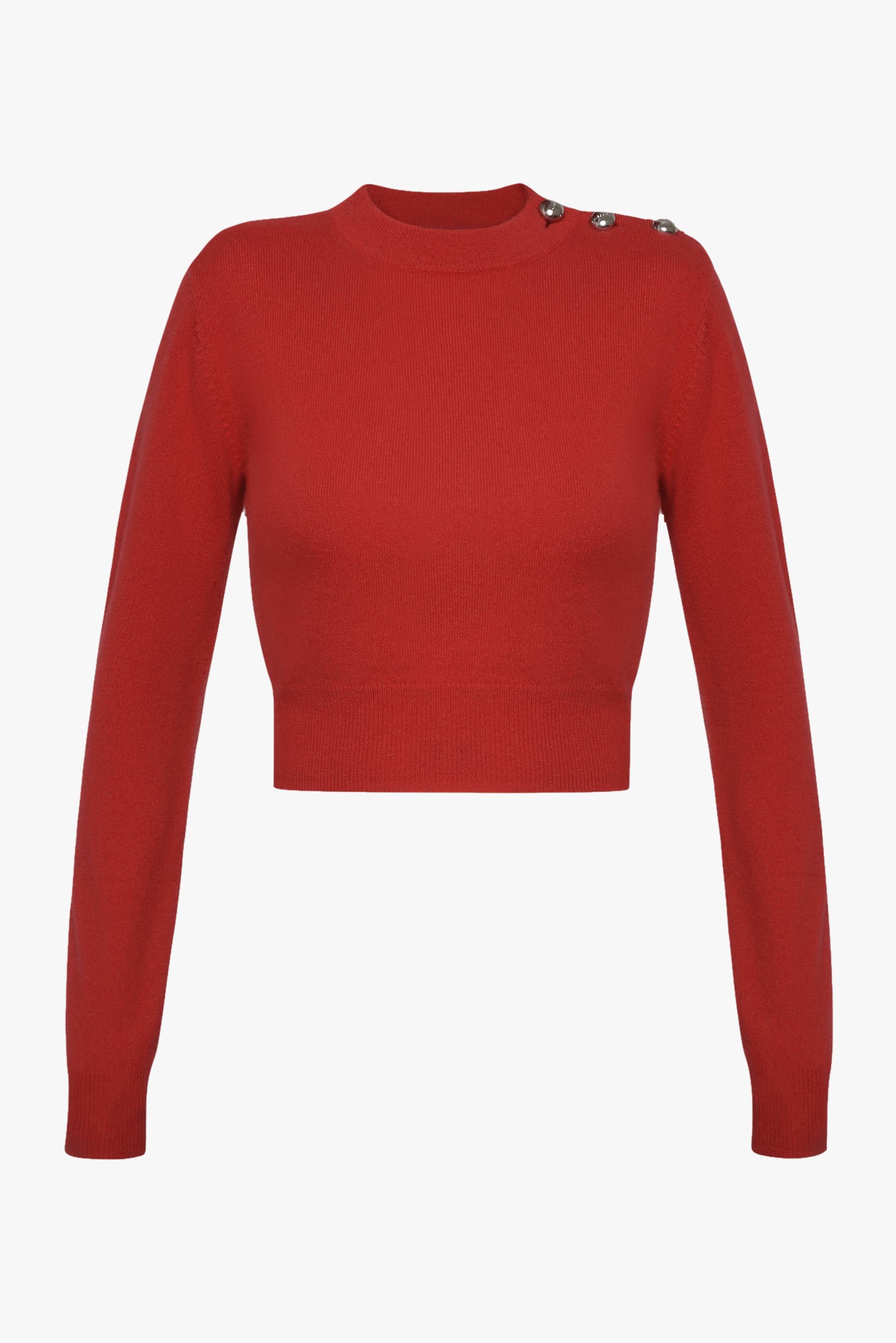 WOOL-CASHMERE SWEATER in Red made by KEBURIA