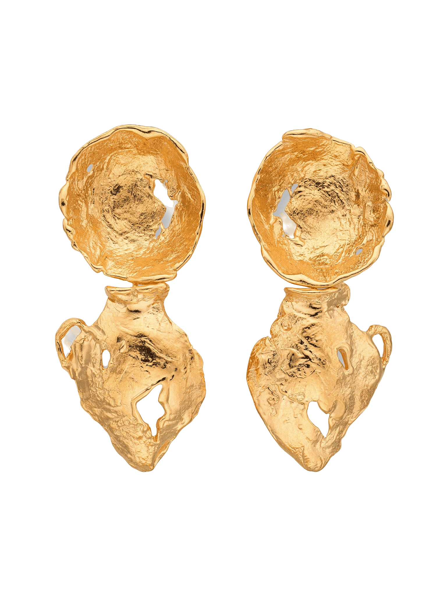 Vacation Ika Earrings Gold made by Eva Remenyi