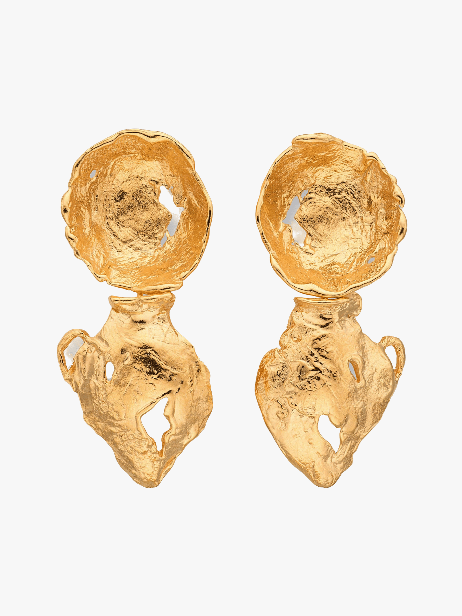 Vacation Ika Earrings Gold made by Eva Remenyi