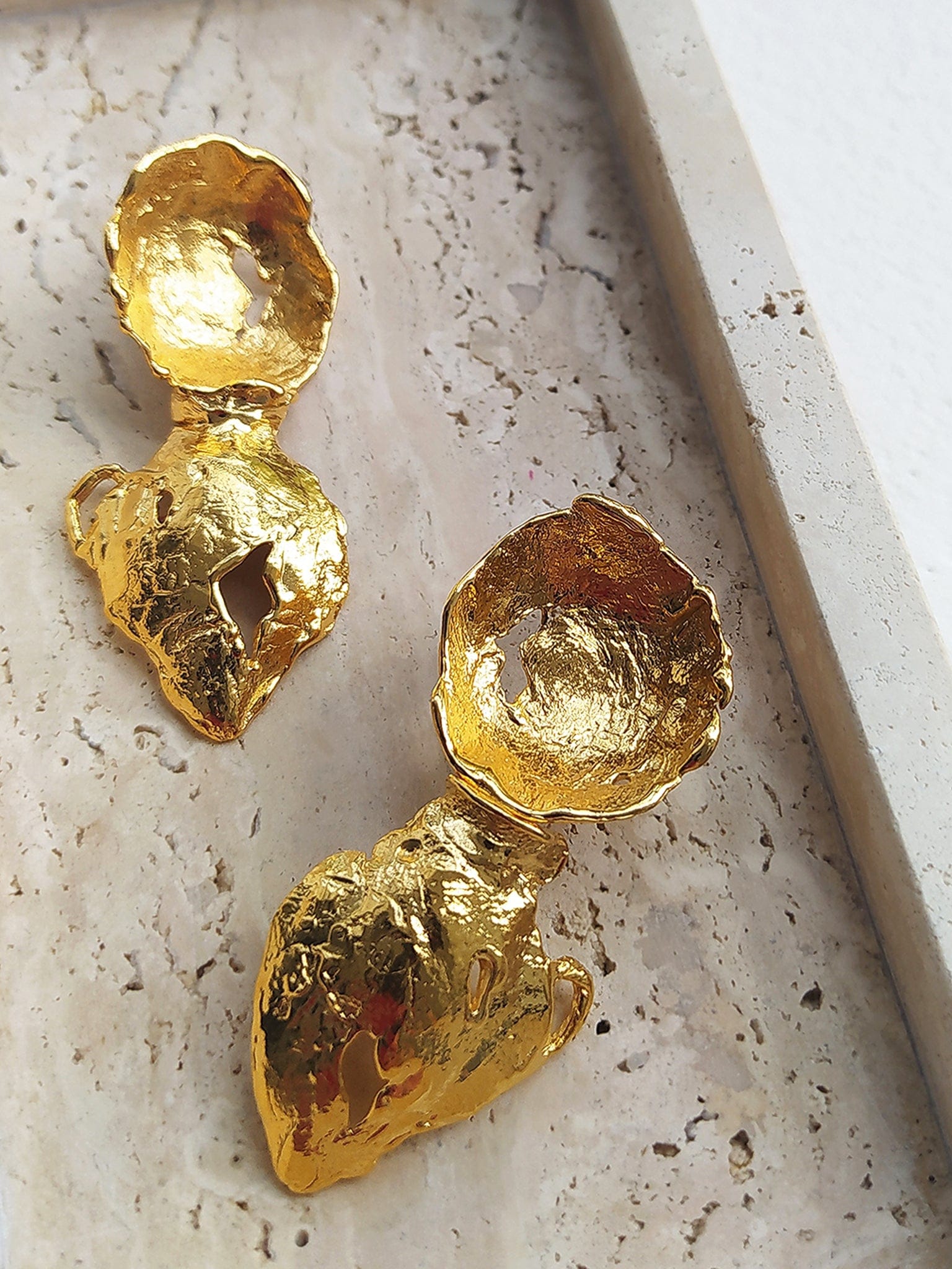 Vacation Ika Earrings Gold made by Eva Remenyi