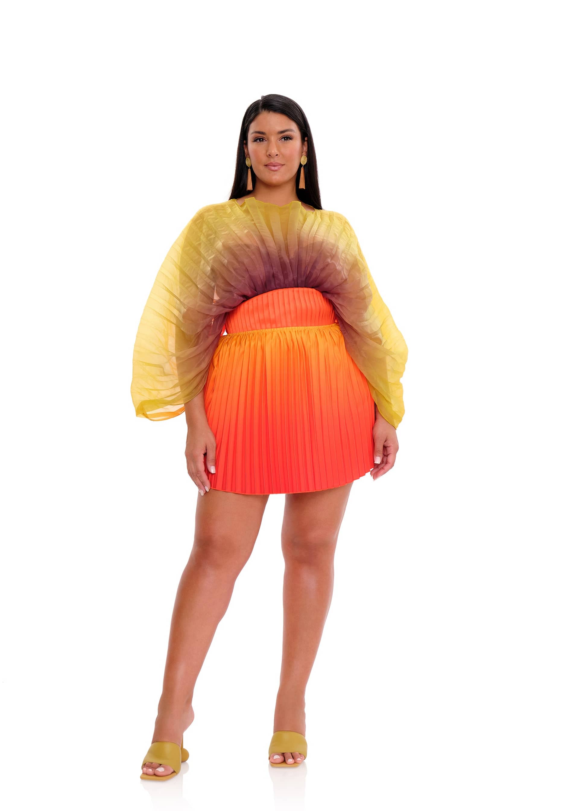 KATA PLEATED MINI SKIRT made by Andrea Iyamah