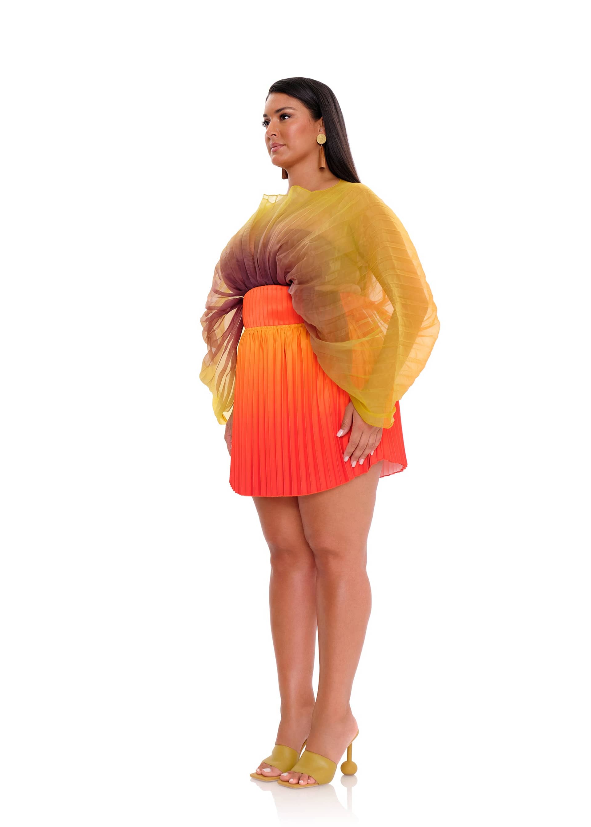 KATA PLEATED MINI SKIRT made by Andrea Iyamah