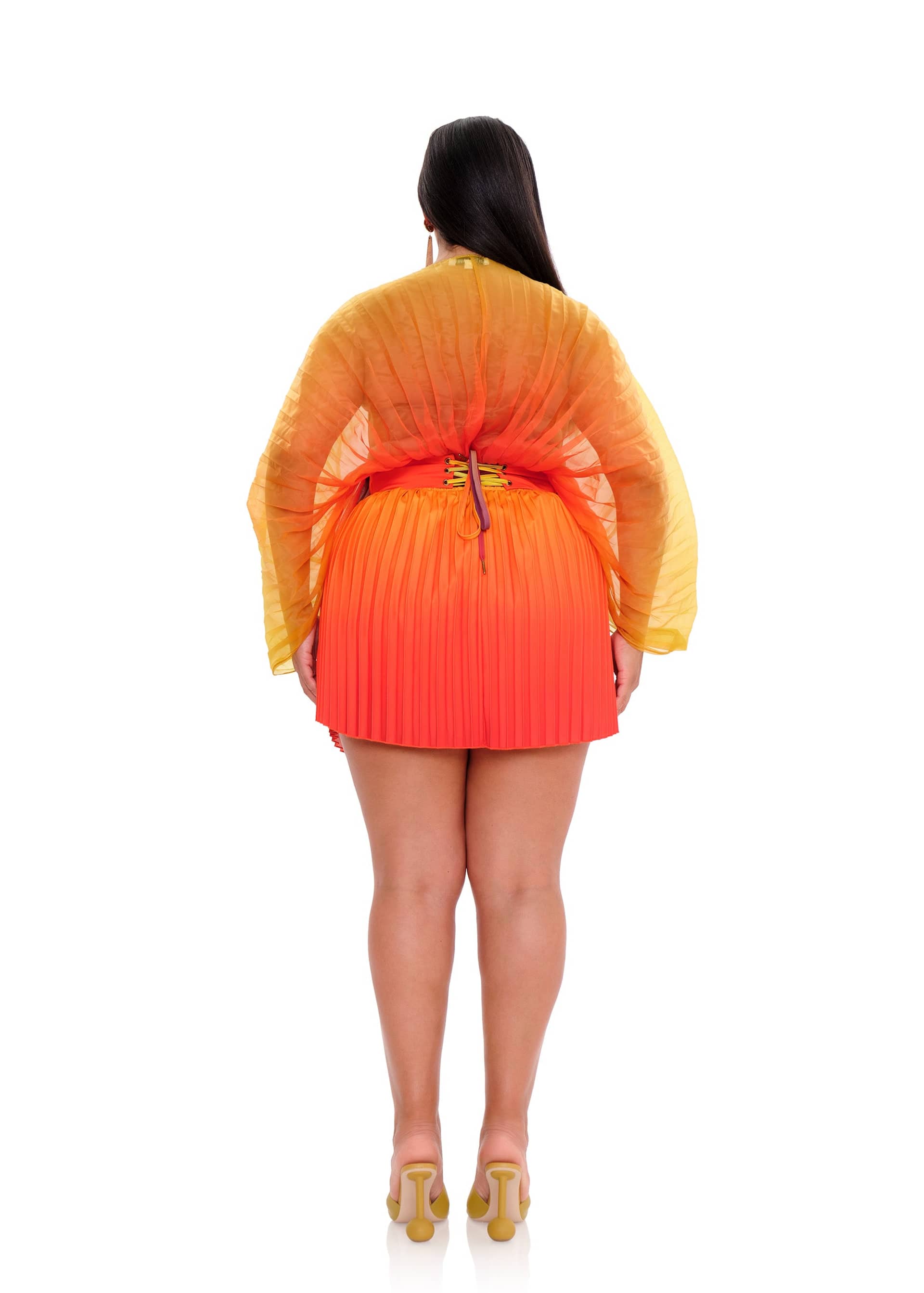 KATA PLEATED MINI SKIRT made by Andrea Iyamah