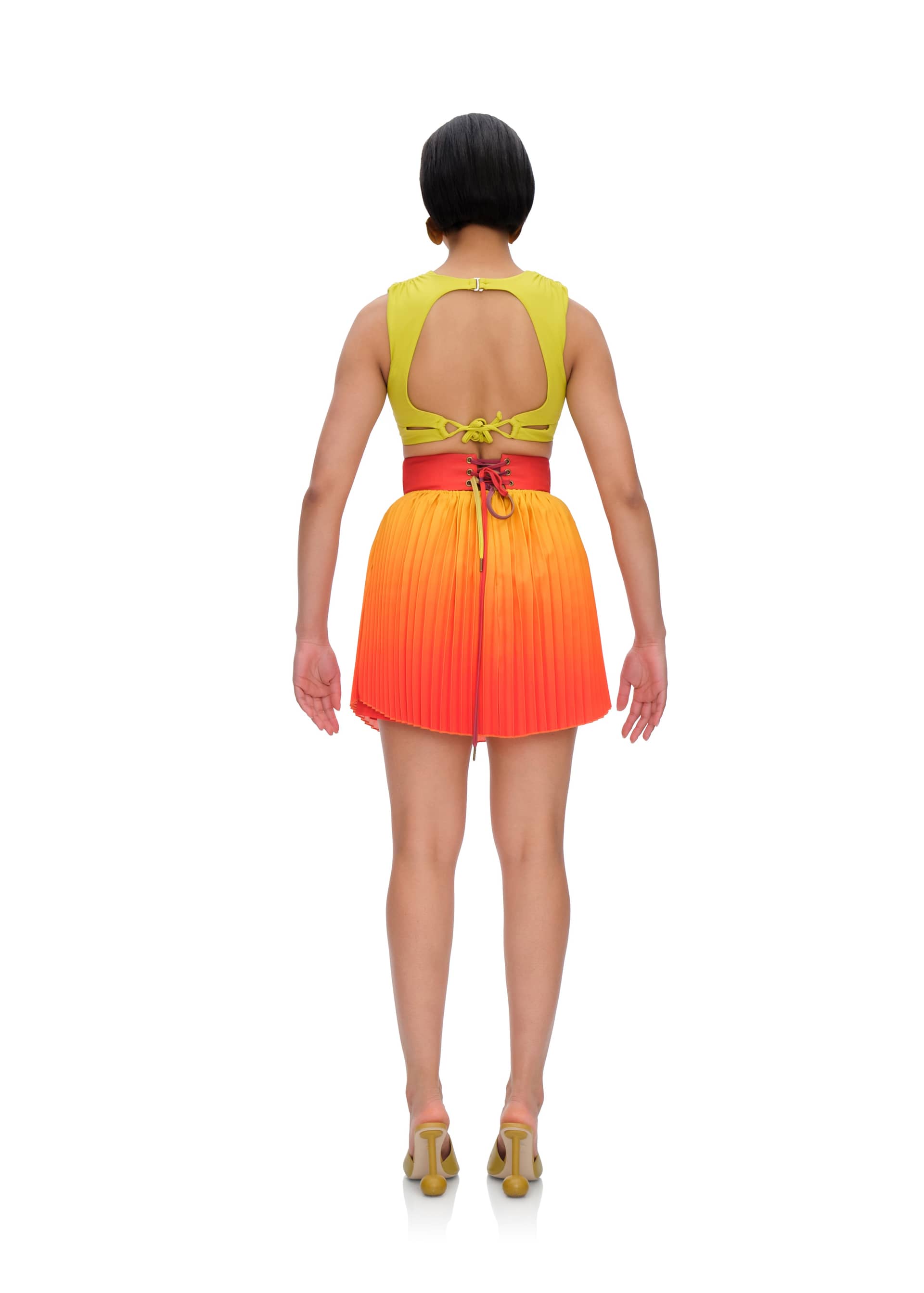 KATA PLEATED MINI SKIRT made by Andrea Iyamah