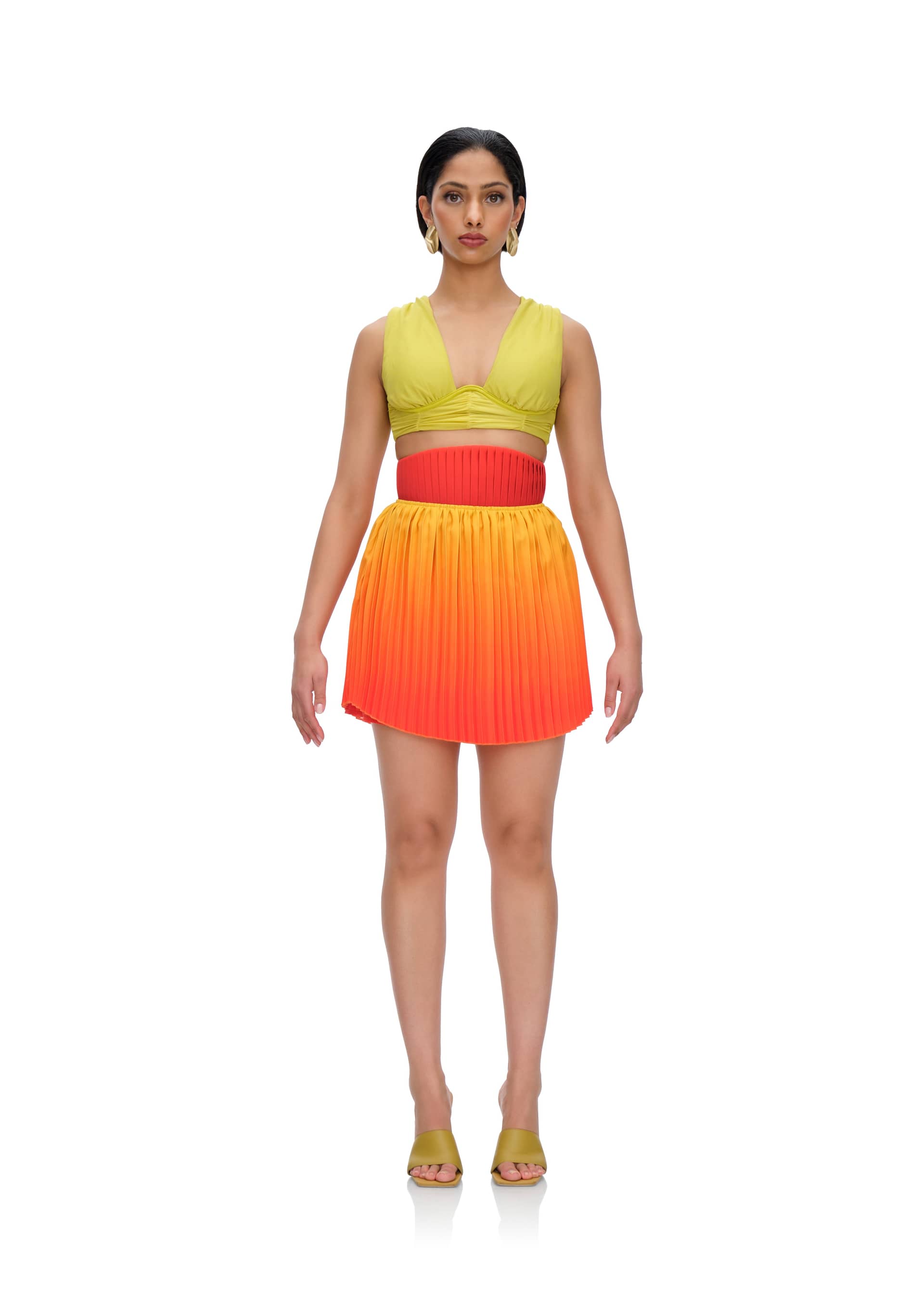 KATA PLEATED MINI SKIRT made by Andrea Iyamah