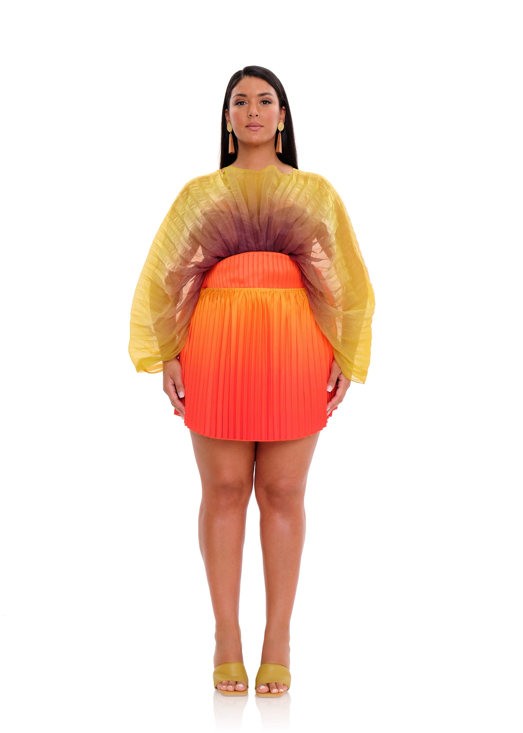 KATA PLEATED MINI SKIRT made by Andrea Iyamah