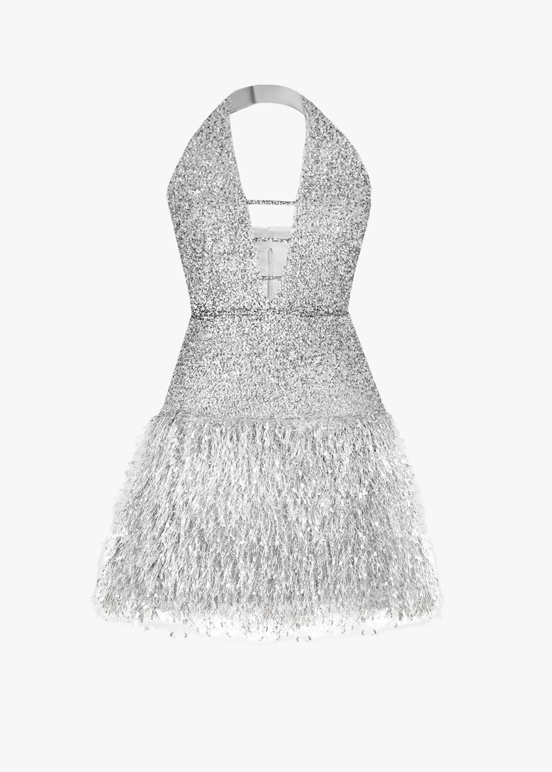 Amina silver sparkling dress made by Monika Dimova