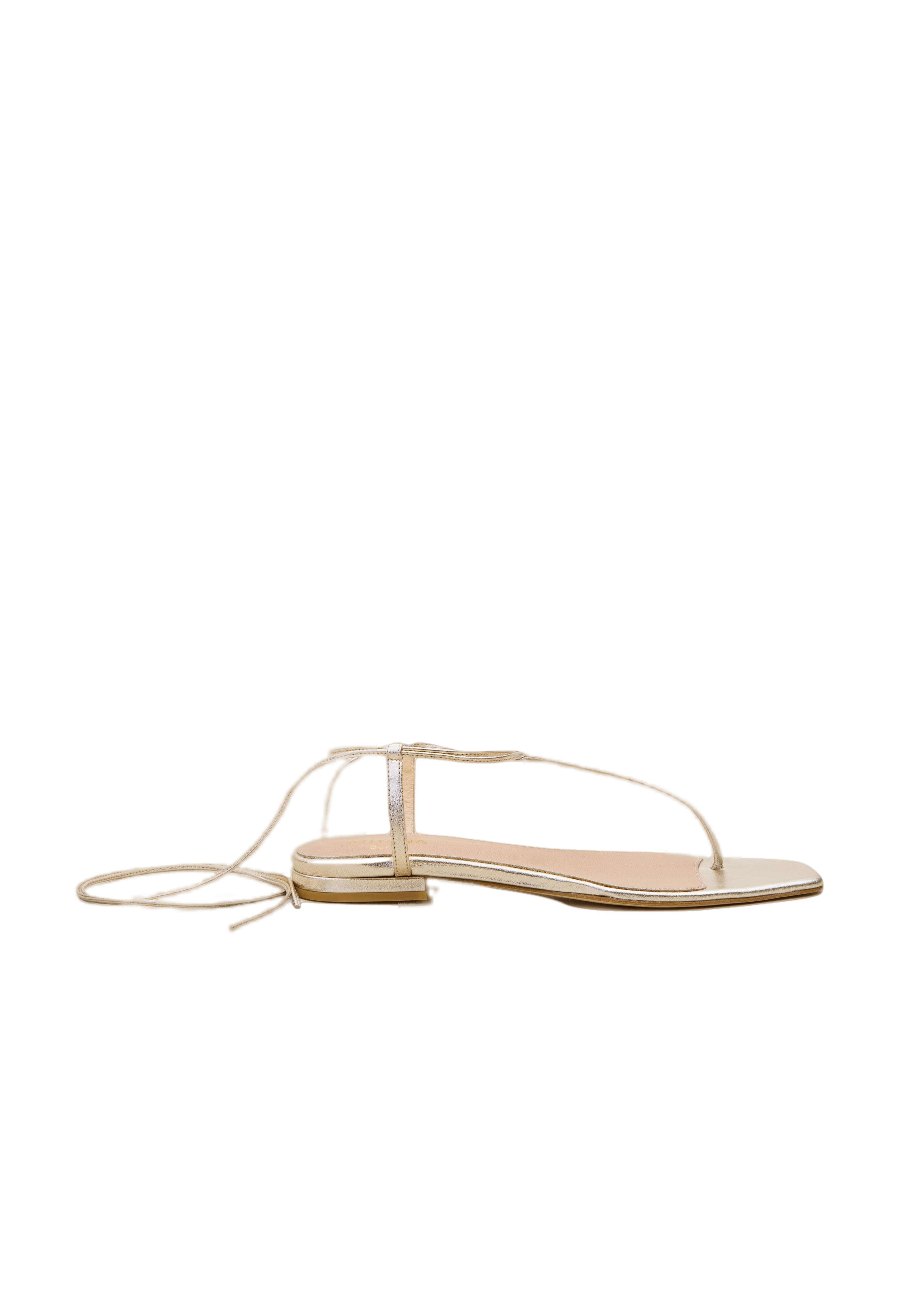 Fleur Sandals in Gold made by Miyana Berlin