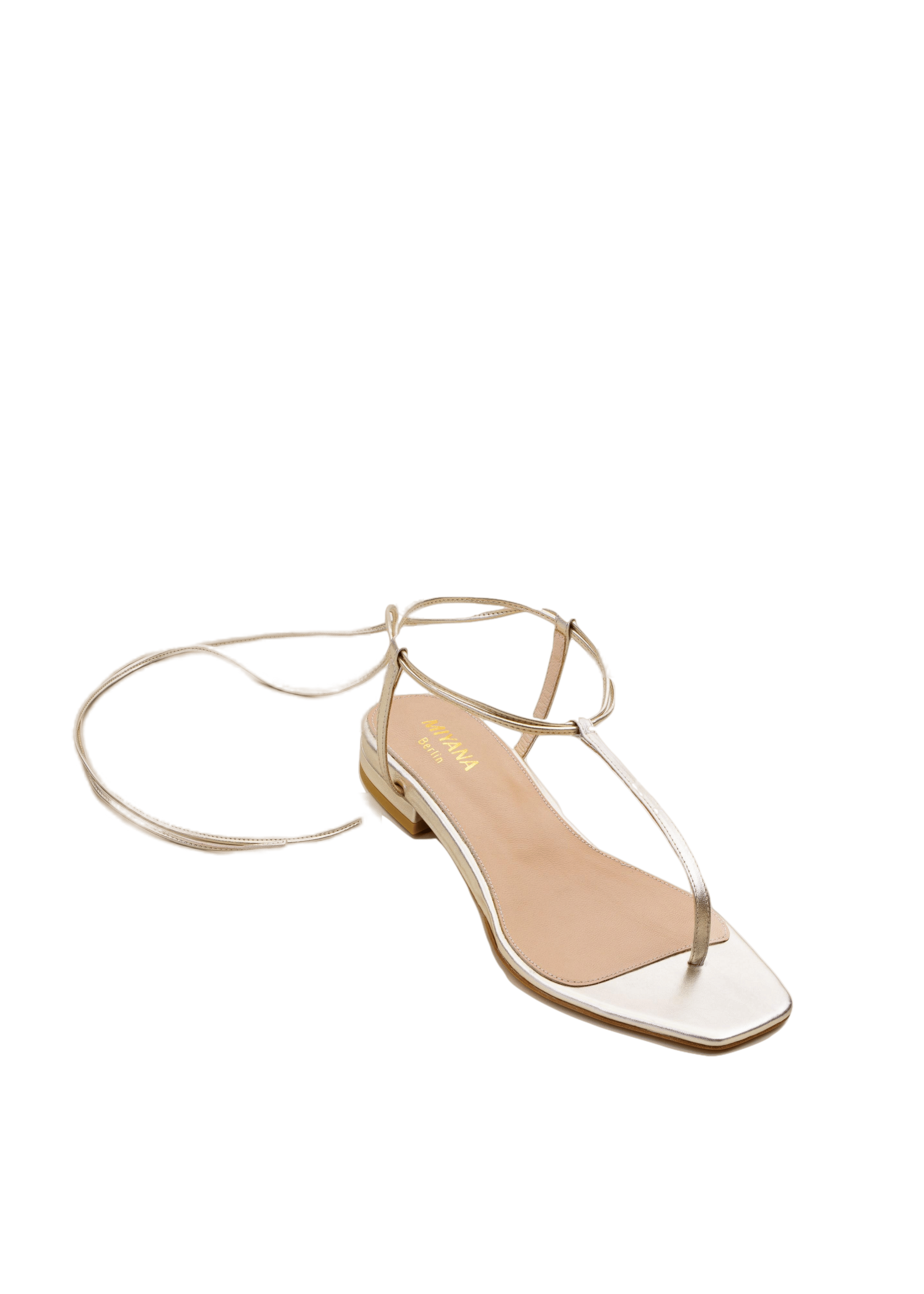 Fleur Sandals in Gold made by Miyana Berlin