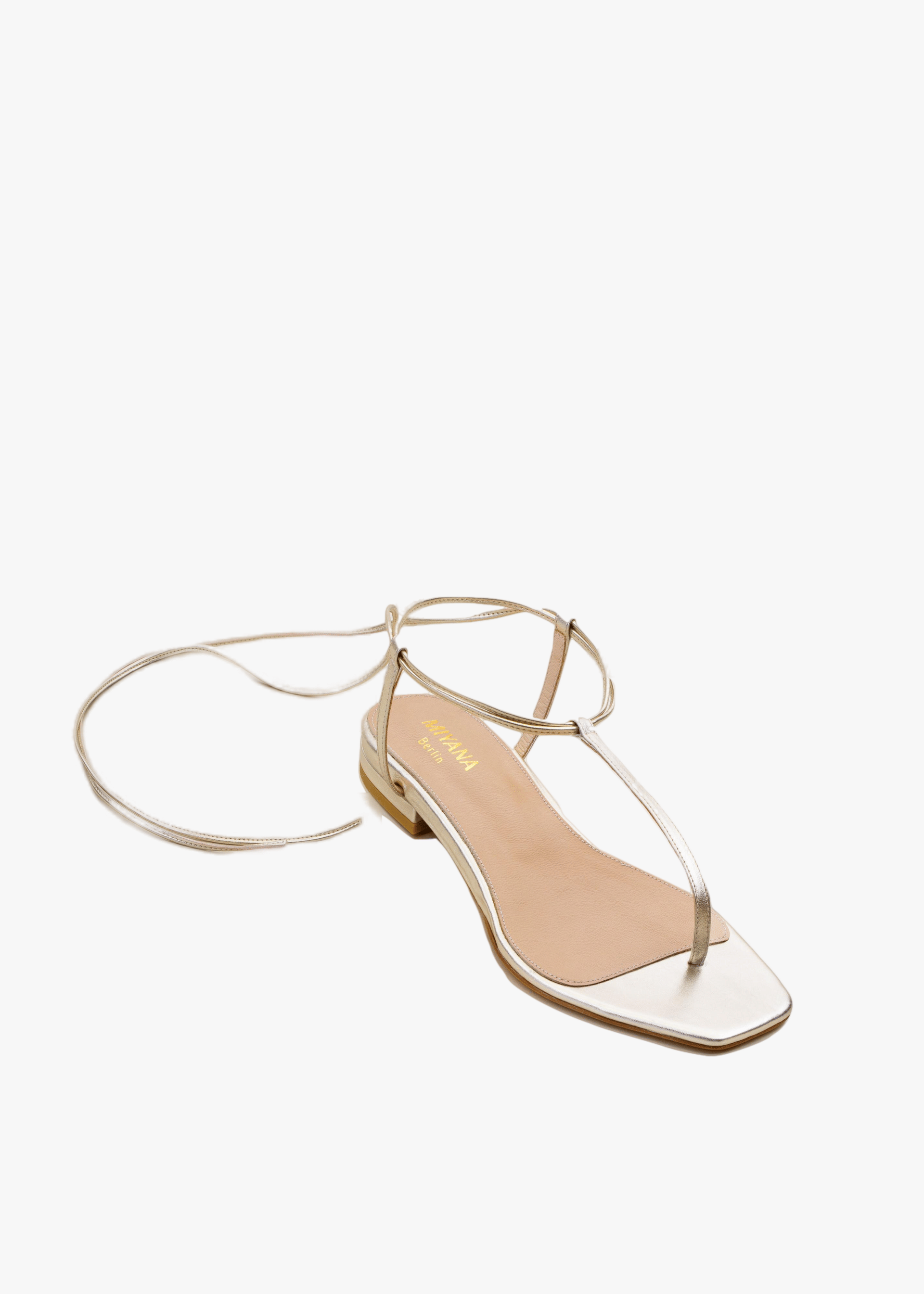Fleur Sandals in Gold made by Miyana Berlin