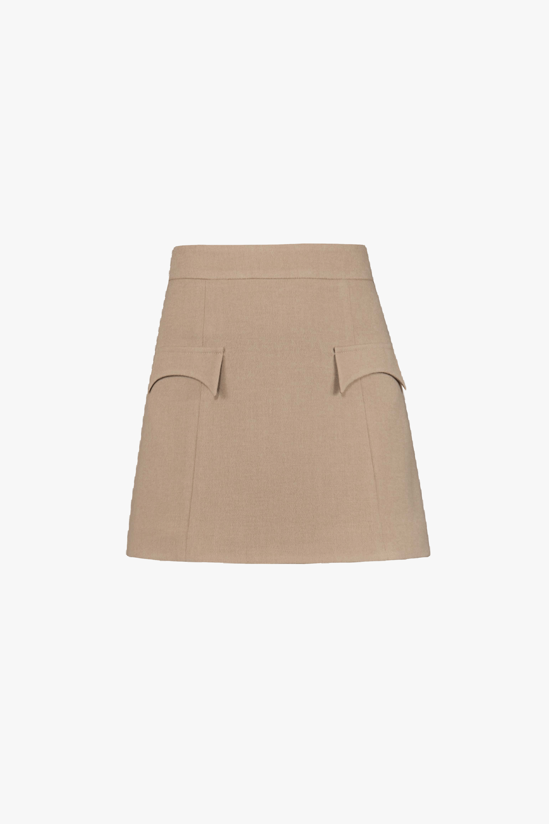 HERITAGE CAMELHAIR SKIRT in Beige made by Vestiaire d'un Oiseau Libre