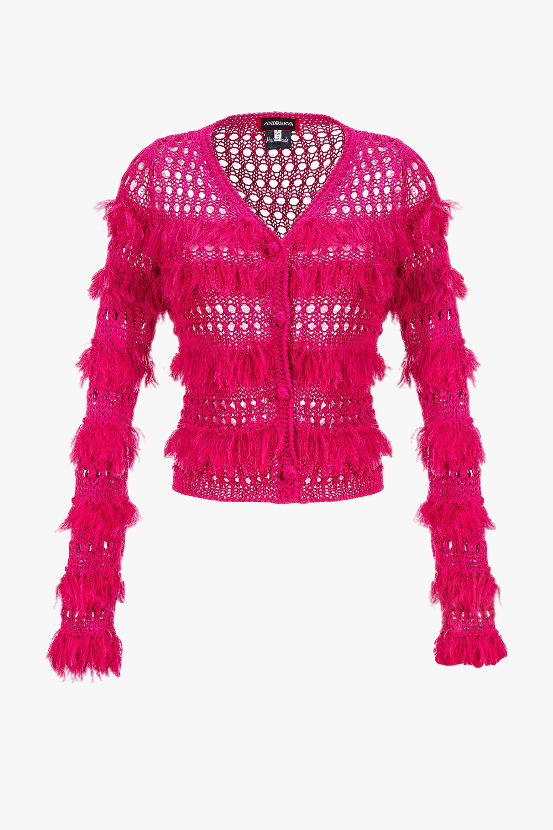 Purple Handmade Knit Sweater made by ANDREEVA