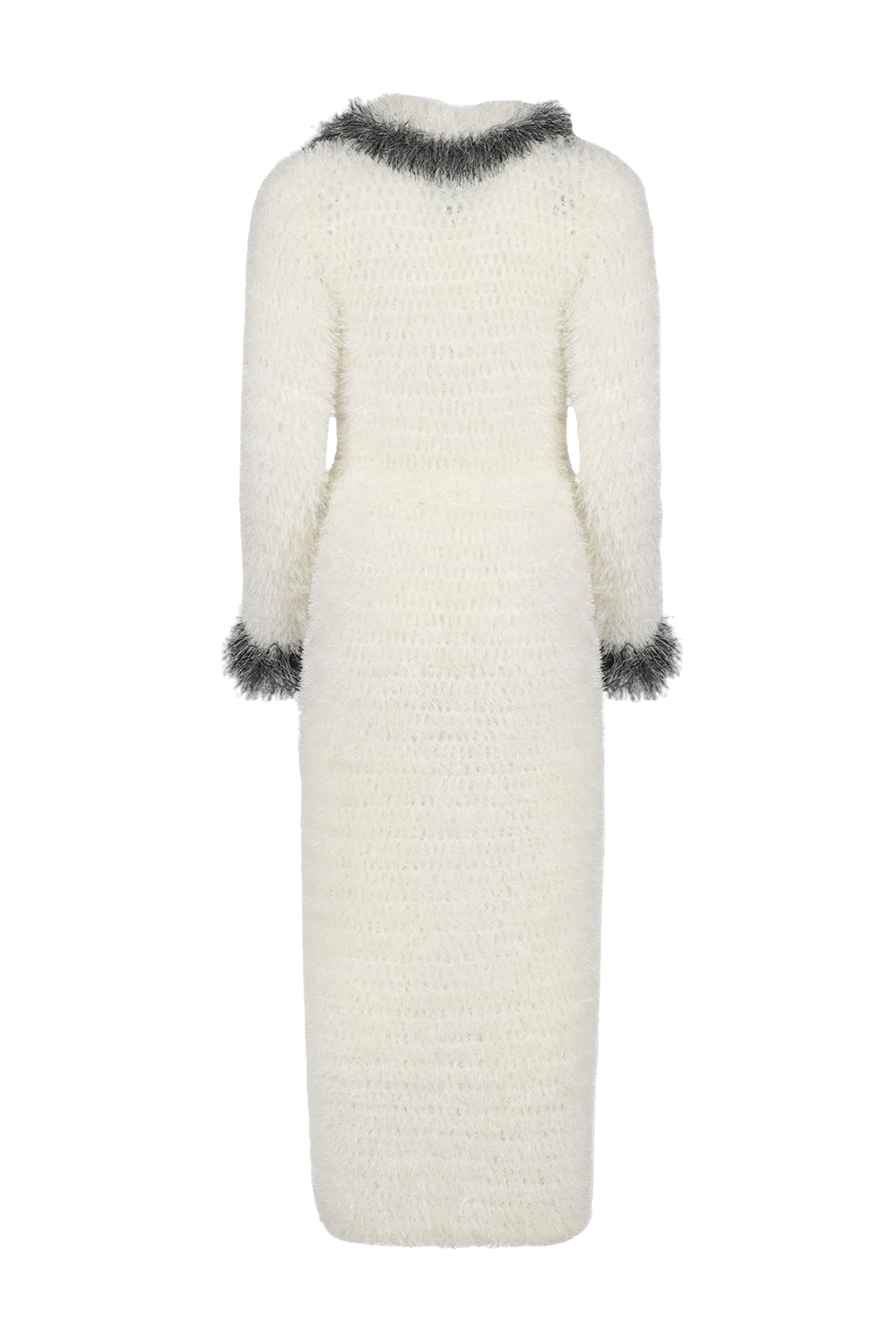 Jacqueline Handmade Knit Cardigan in White made by ANDREEVA