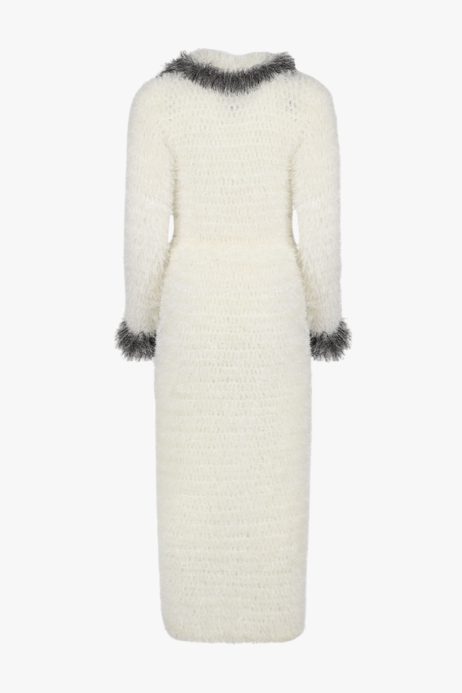 Jacqueline Handmade Knit Cardigan in White made by ANDREEVA