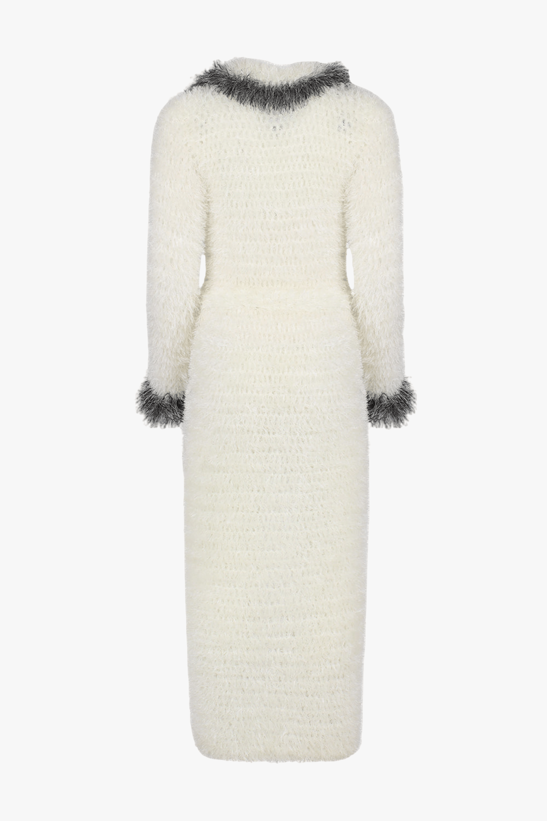 Jacqueline Handmade Knit Cardigan in White made by ANDREEVA