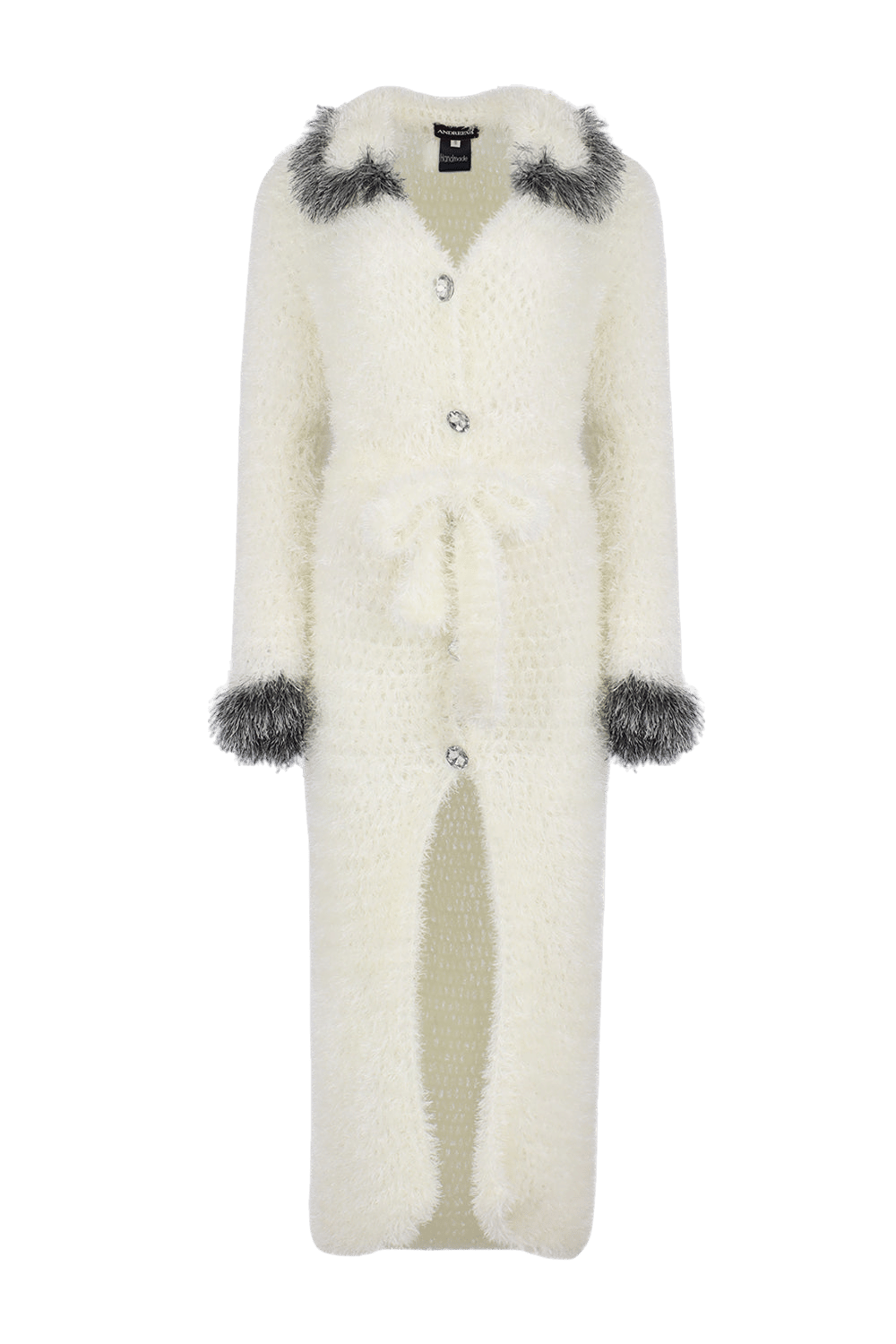 Jacqueline Handmade Knit Cardigan in White made by ANDREEVA