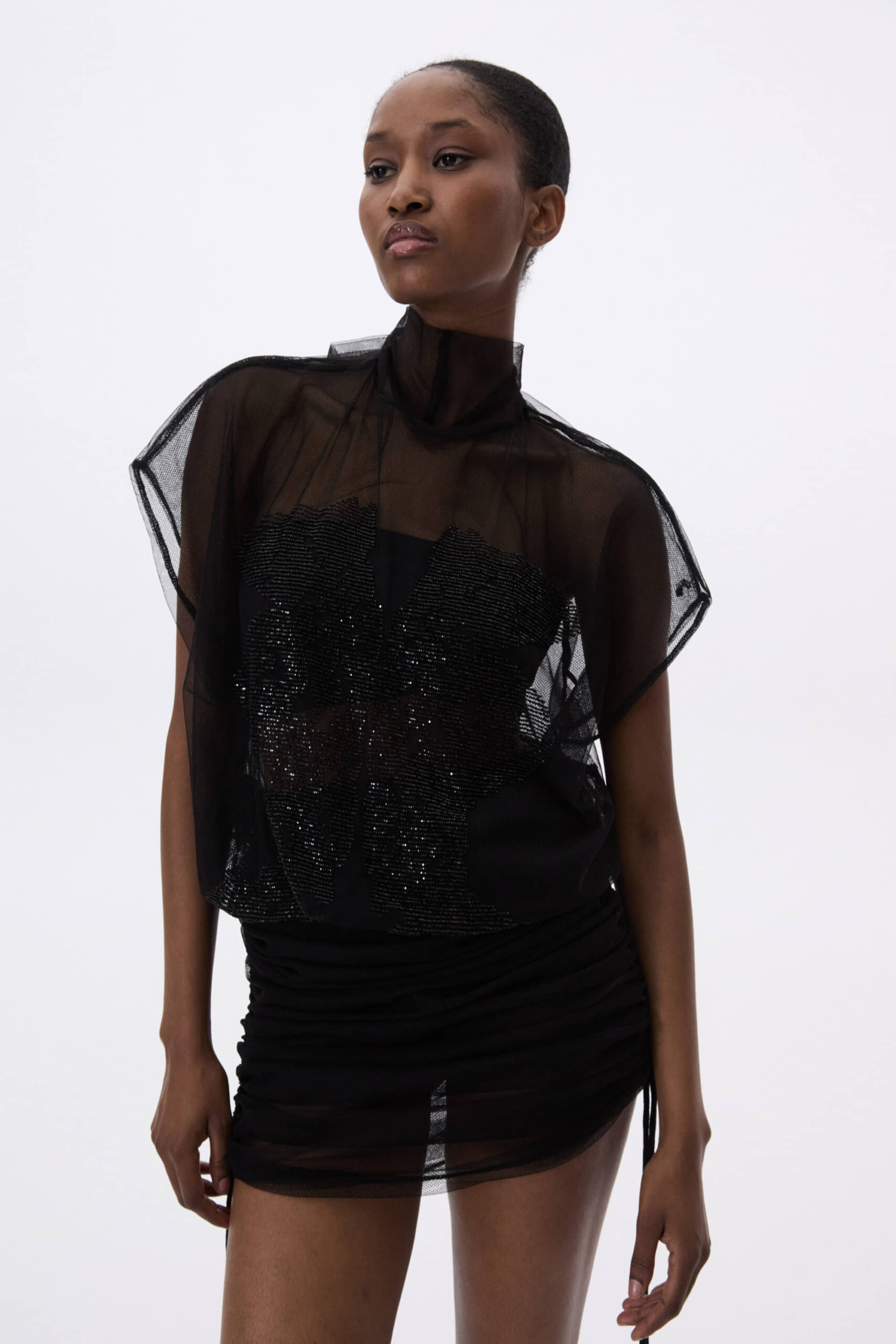 Dress With Sequins At The Front made by YAVORSKA