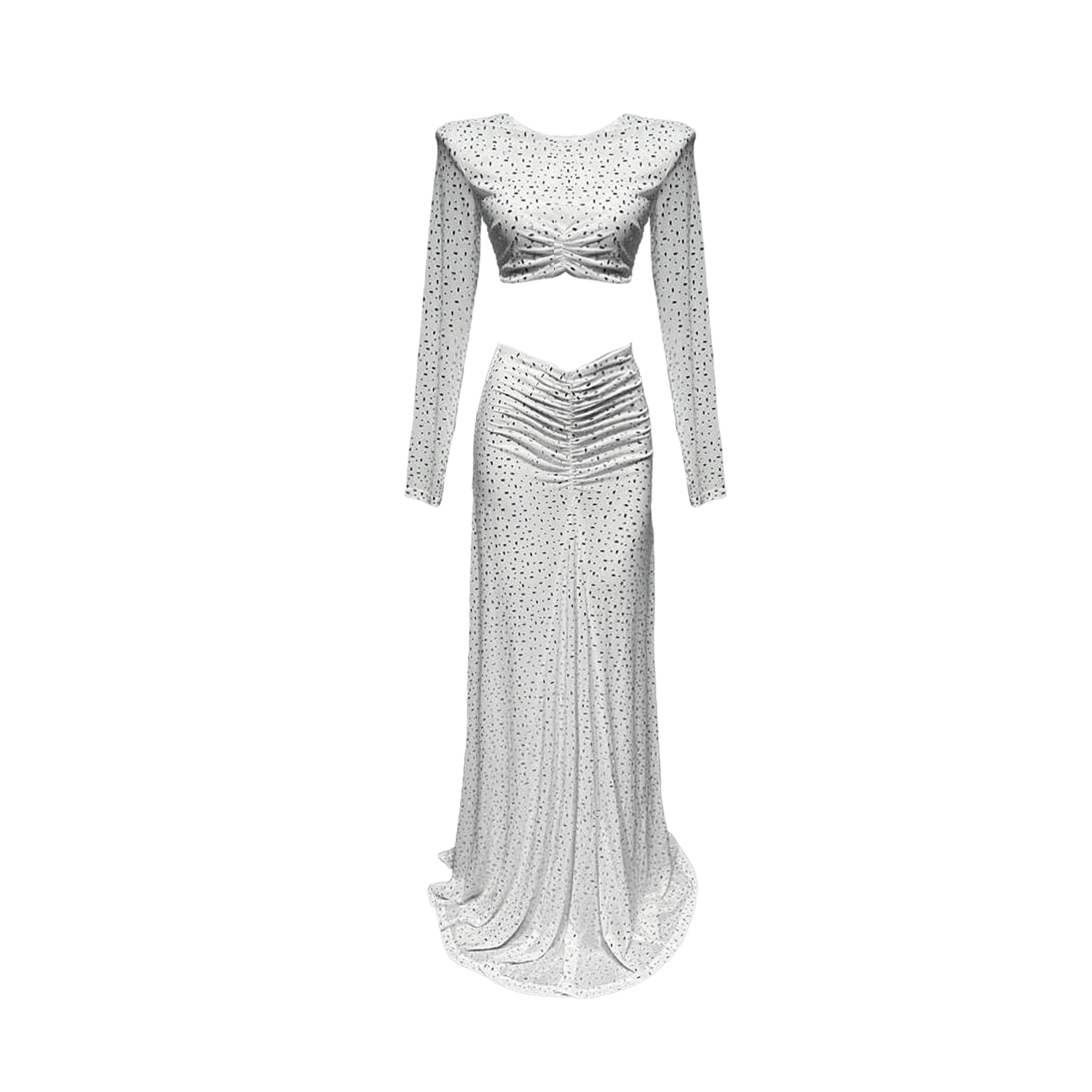 White Draped Crystals Set made by Daniele Morena