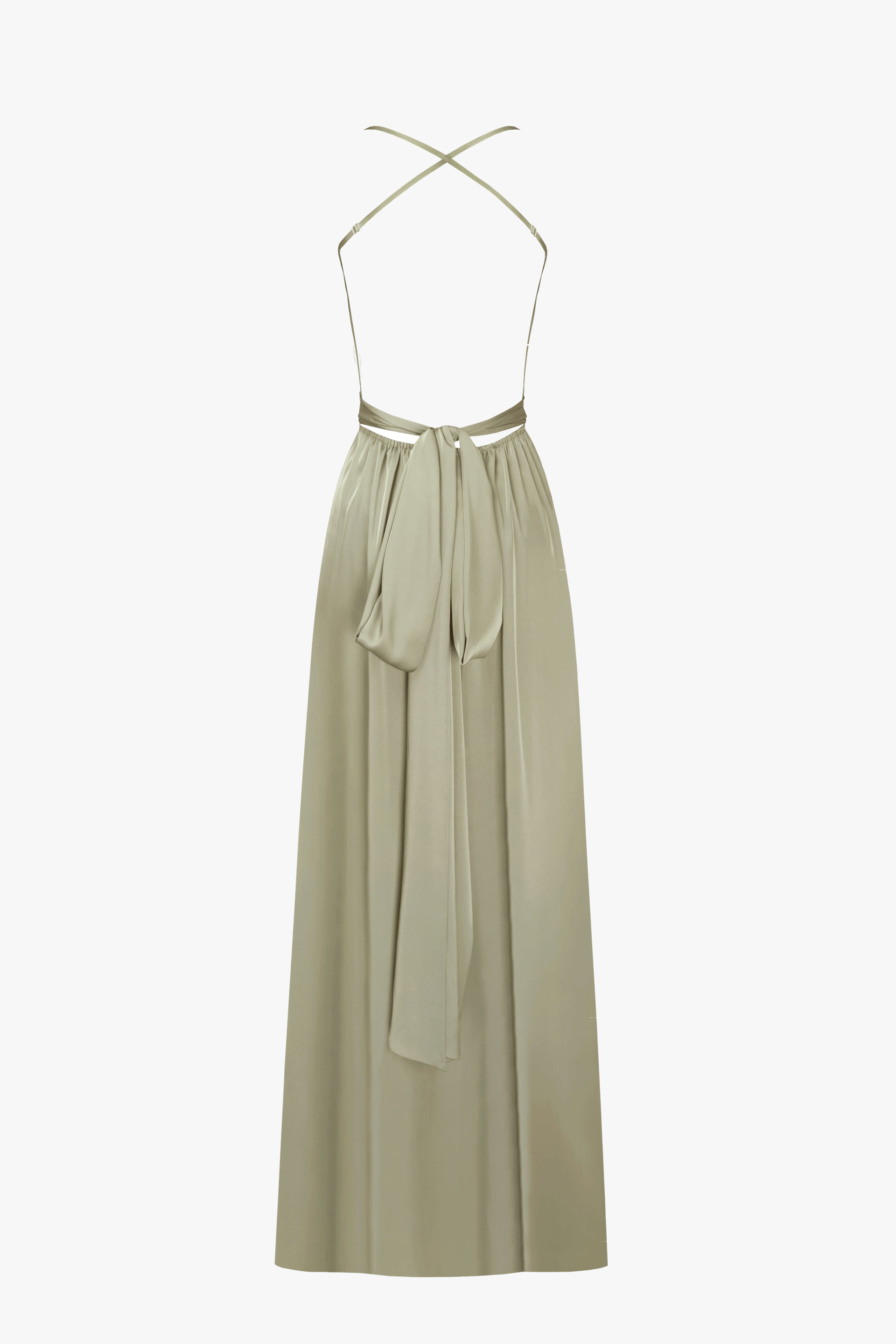 Boudoir olive silk slip dress made by Milla