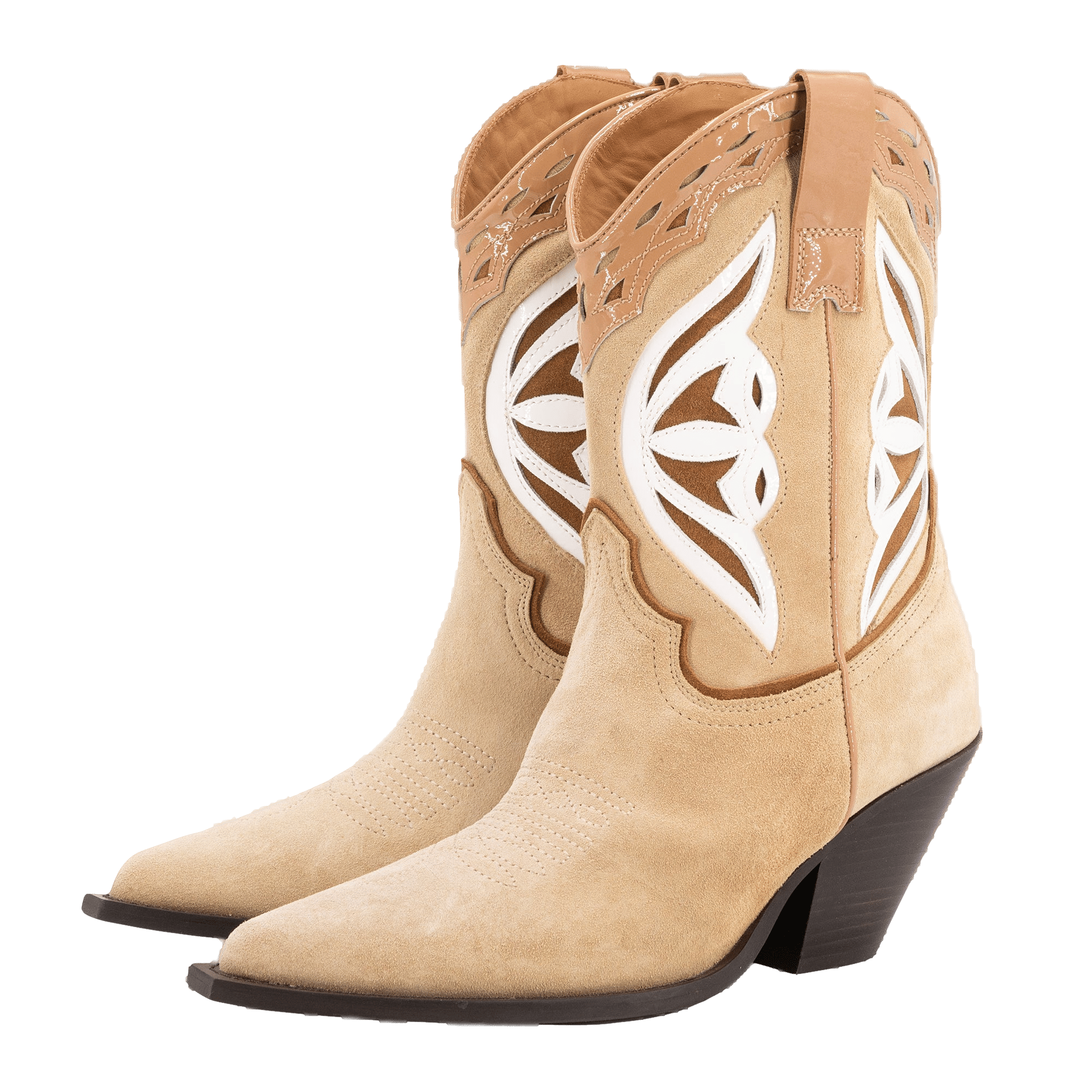 BROWN SUEDE COWBOY BOOTS made by Toral