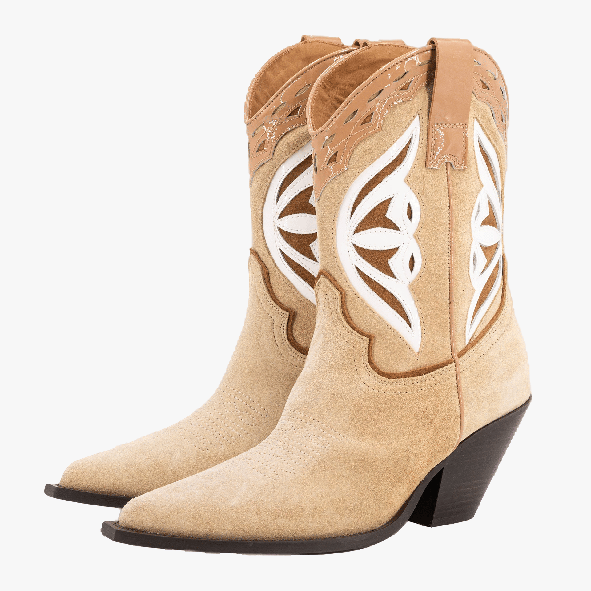 BROWN SUEDE COWBOY BOOTS made by Toral