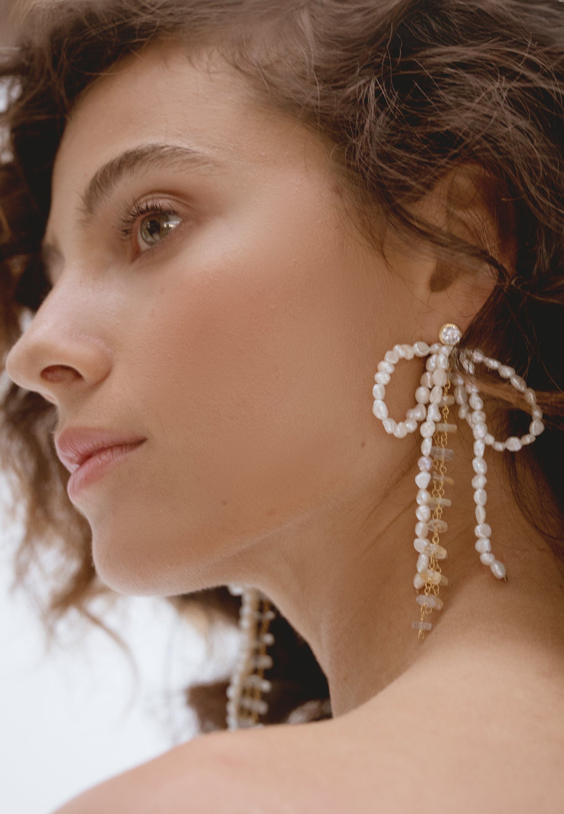 Pendientes Lazo Perlas Aurora made by Lavani Jewels