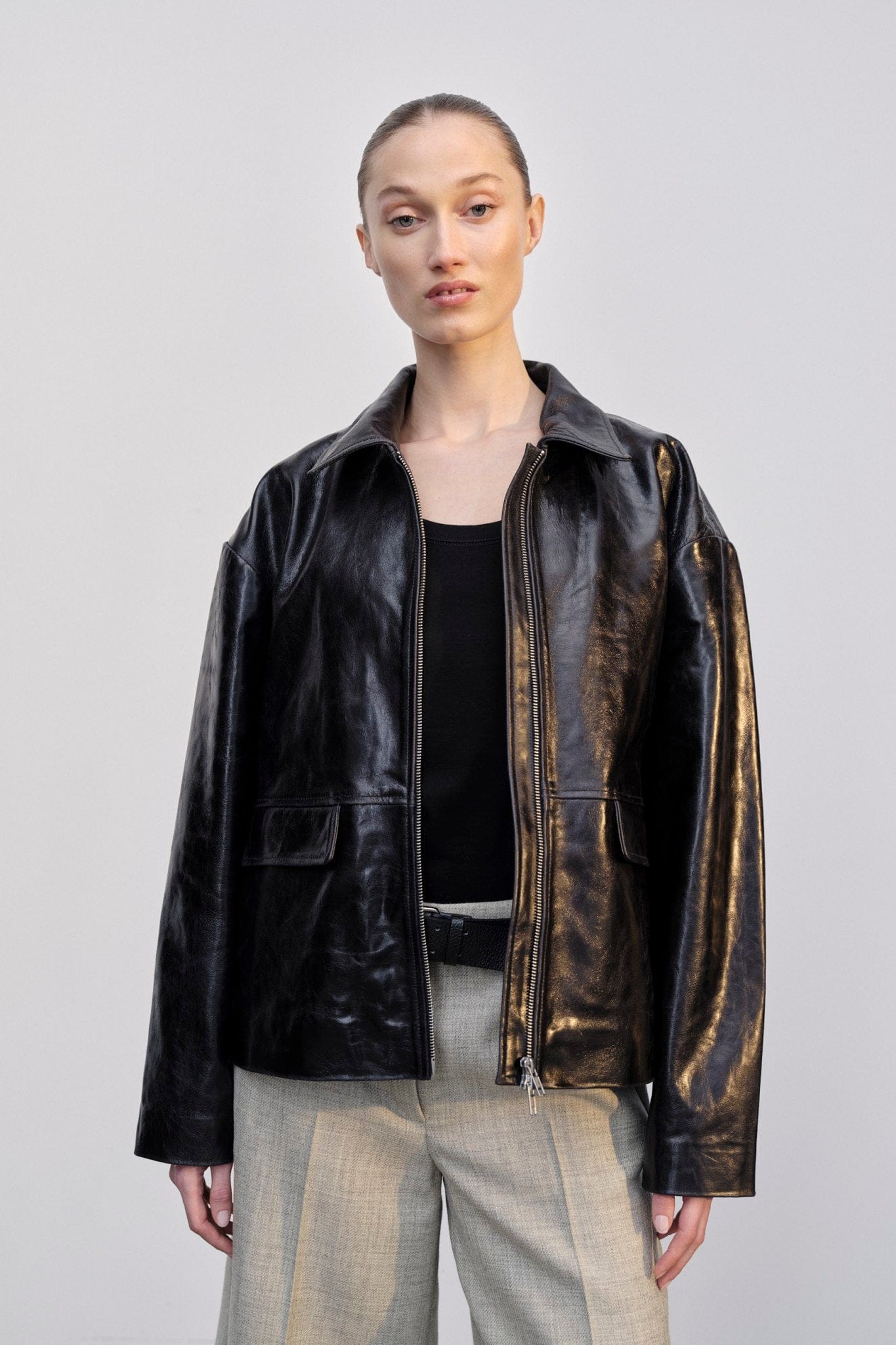 Kurt Leather Jacket - Black made by HERSKIND