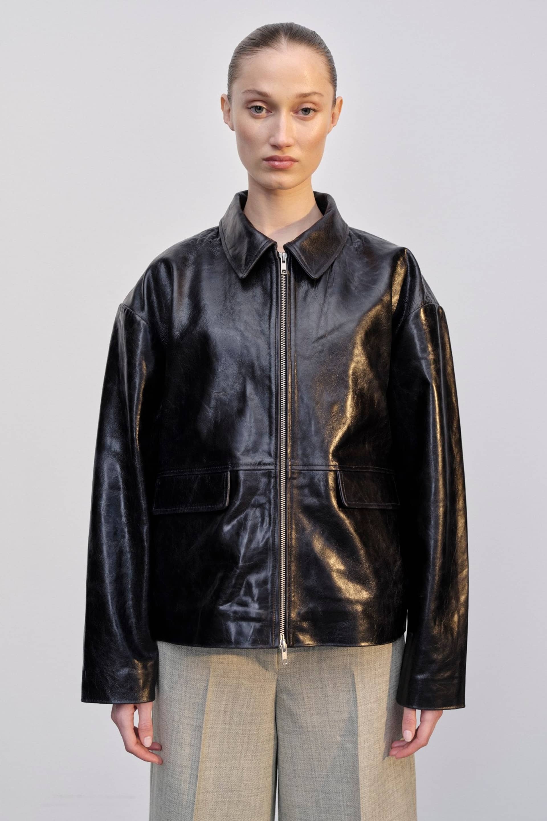 Kurt Leather Jacket - Black made by HERSKIND