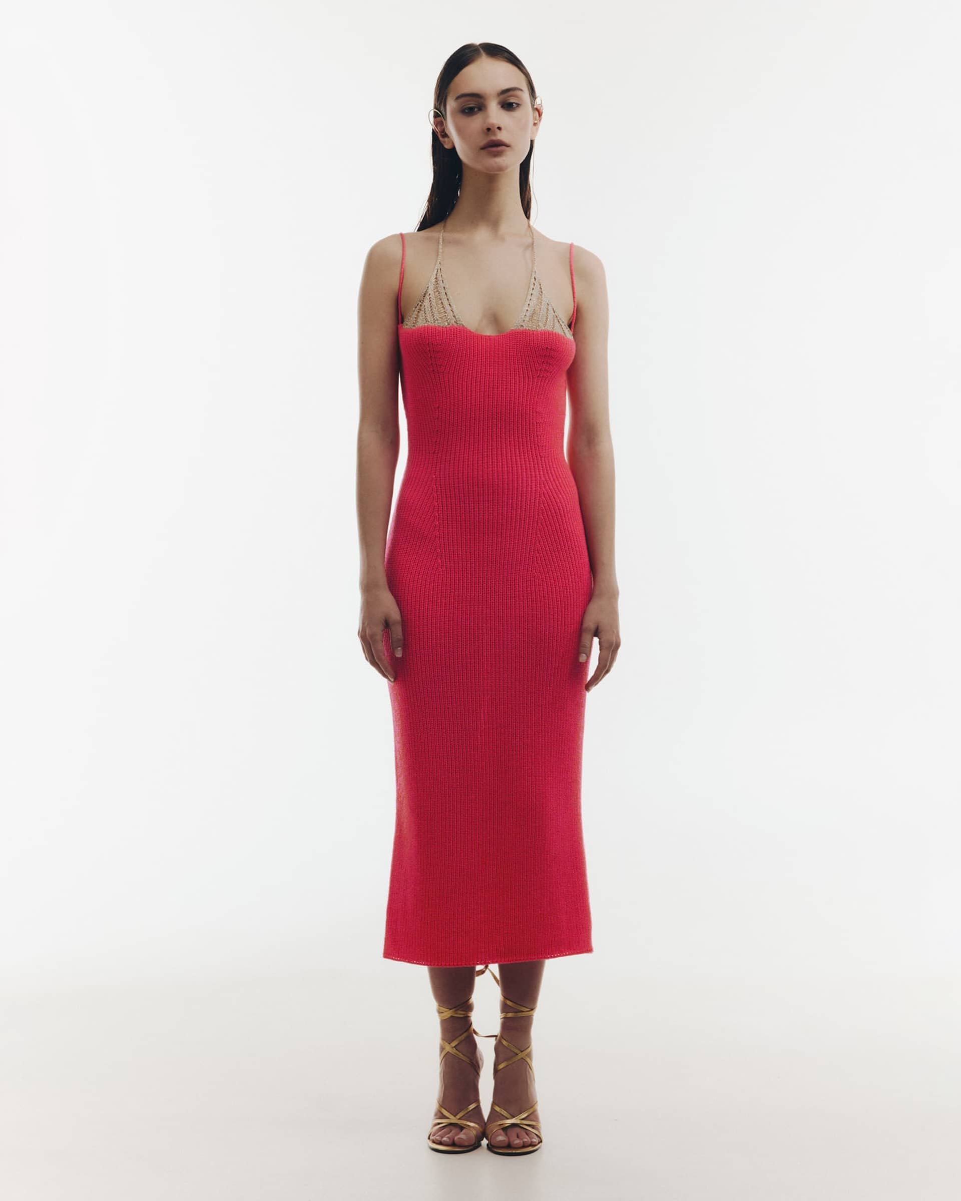 Brink pink dress made by KNITEL