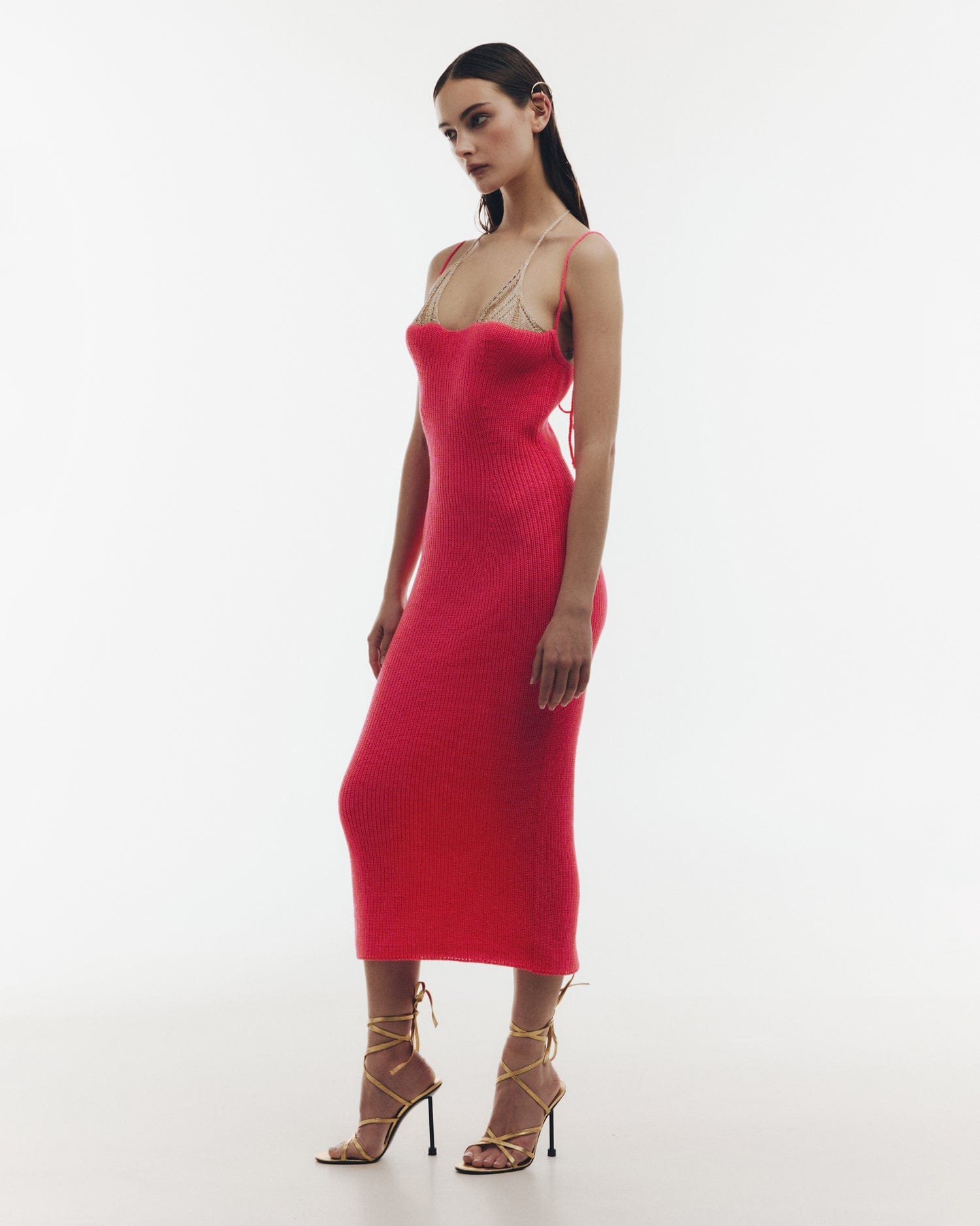 Brink pink dress made by KNITEL