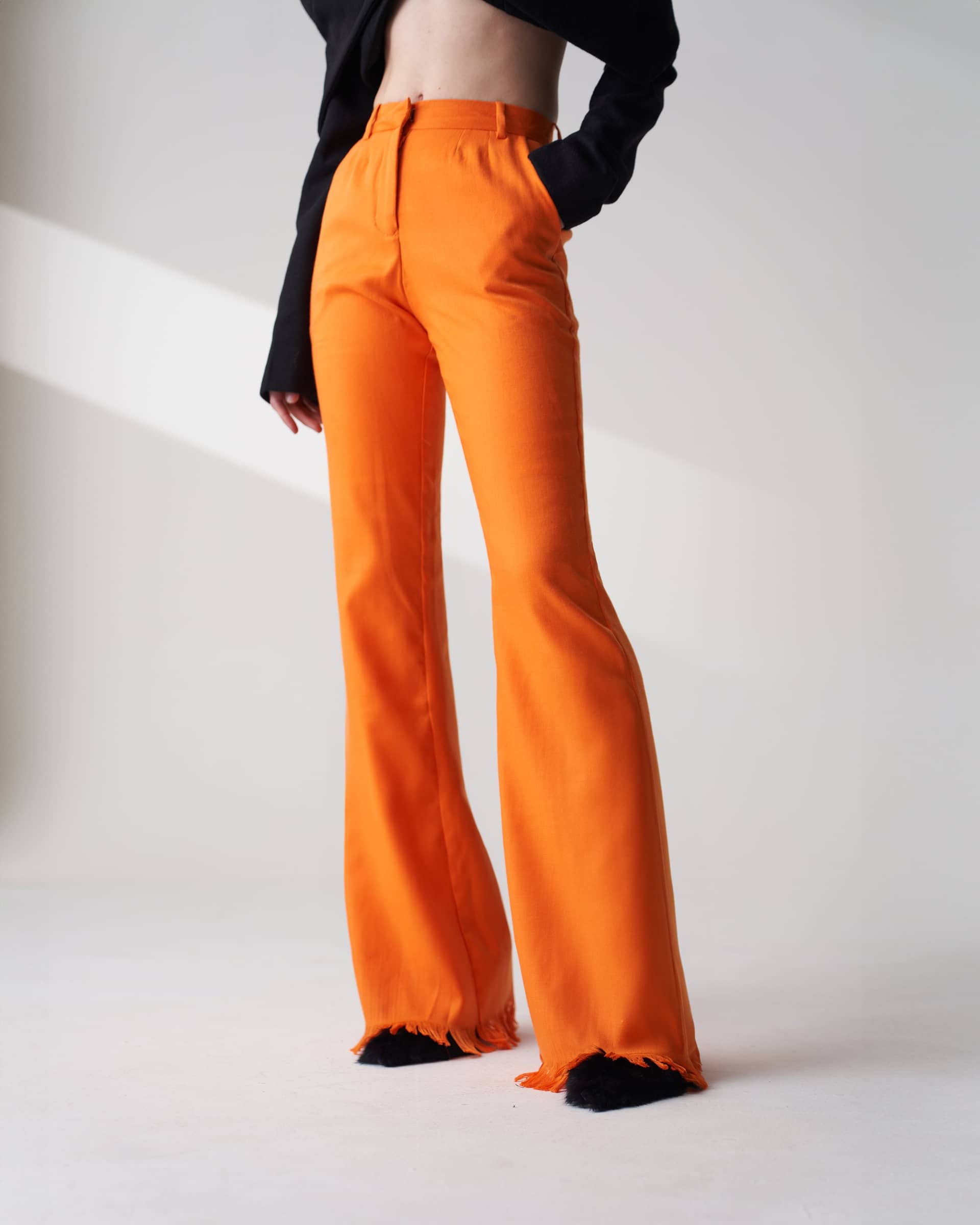 Wool Blend Shawl Trousers made by Szabo Sihag