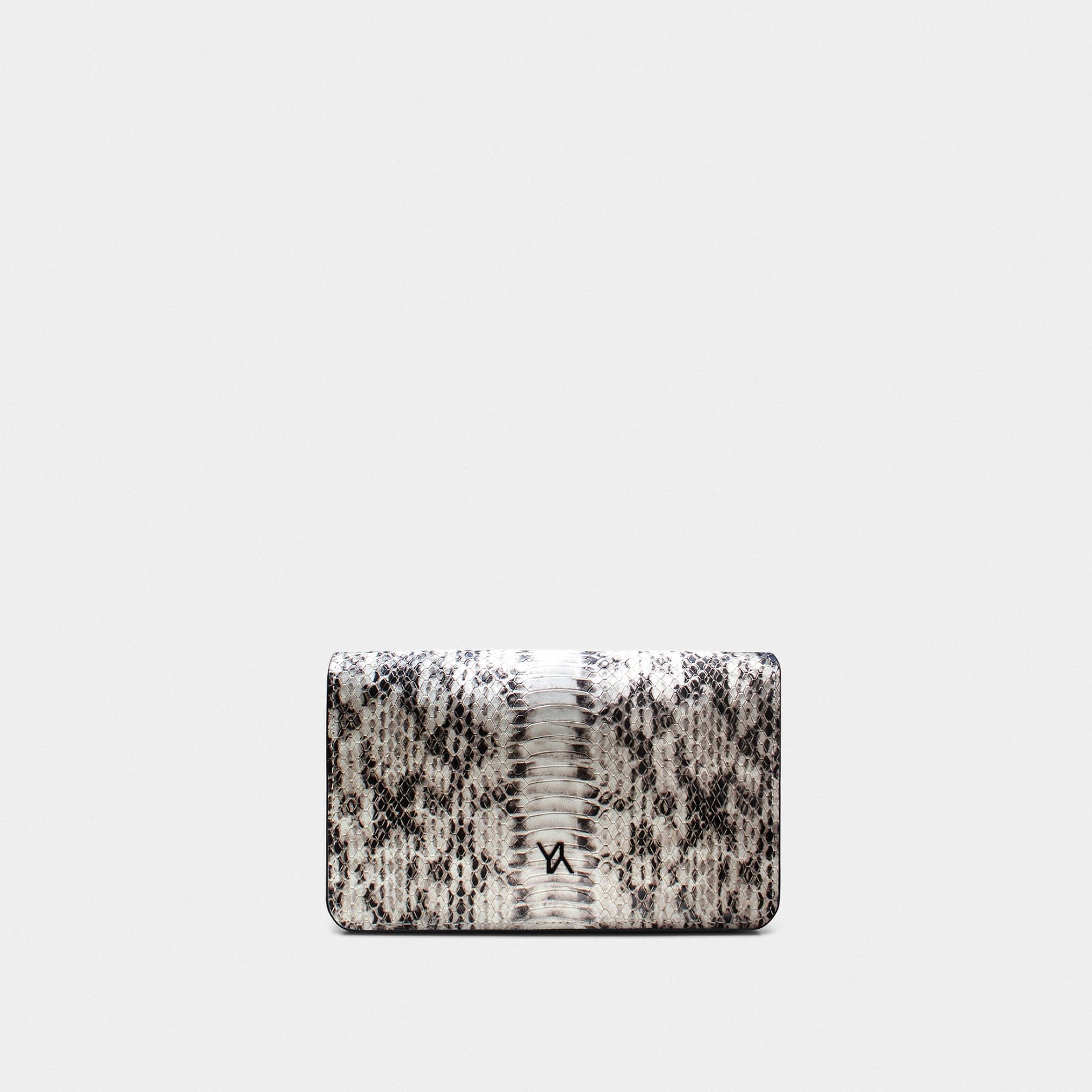 Lea Embossed Python Natural Clutch made by YLIANA YEPEZ