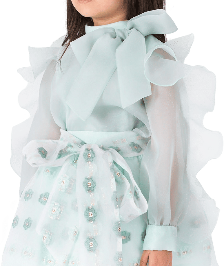 Jacquard Flowers Girls Outfit | 2 Pieces made by Mama Luma