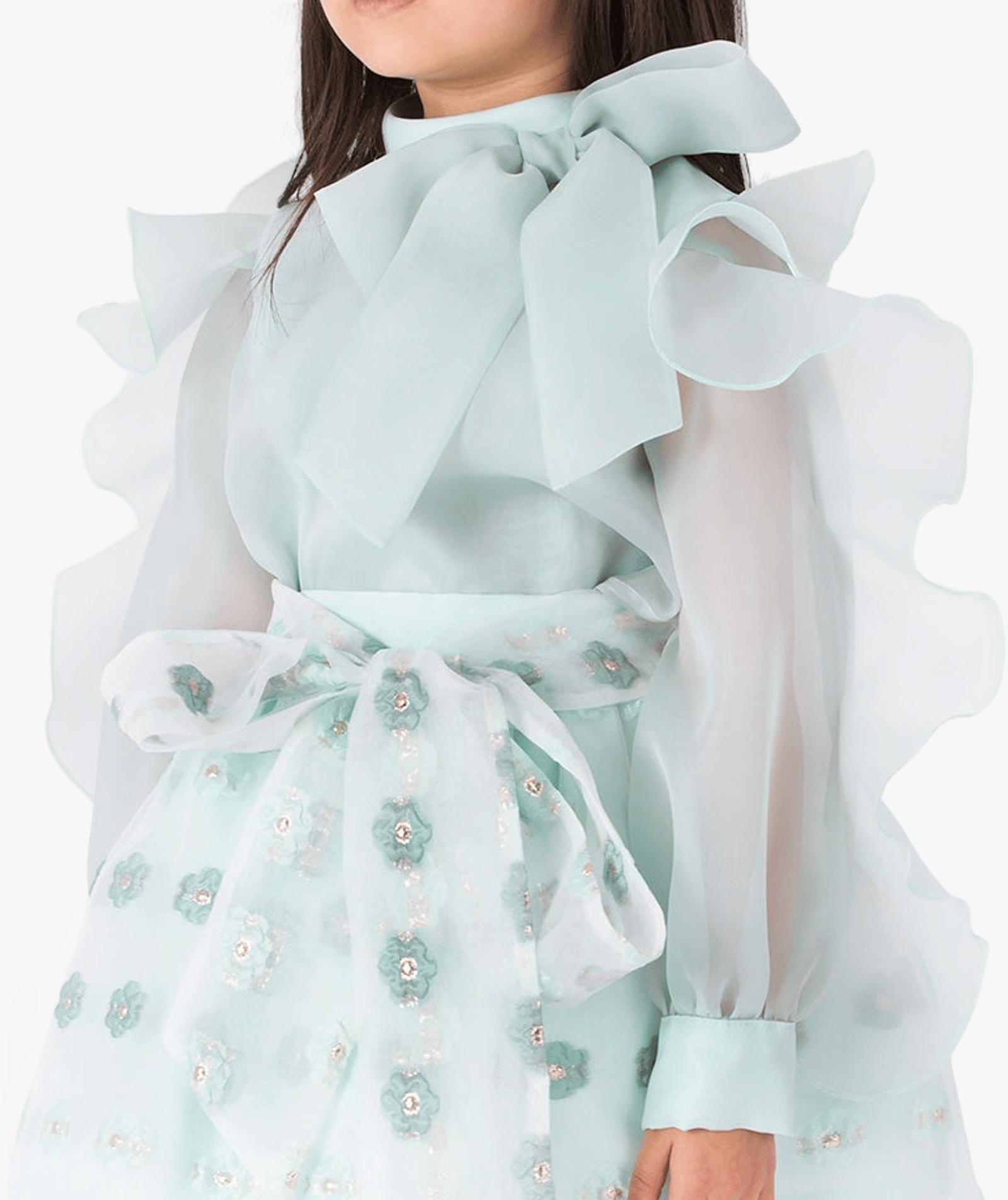 Jacquard Flowers Girls Outfit | 2 Pieces made by Mama Luma