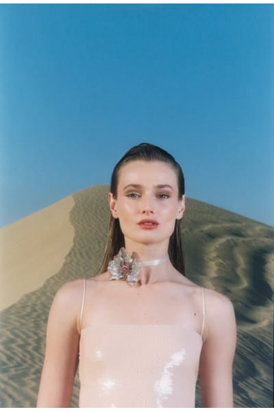 ORCHID CRYSTAL CHOKER made by NUÉ