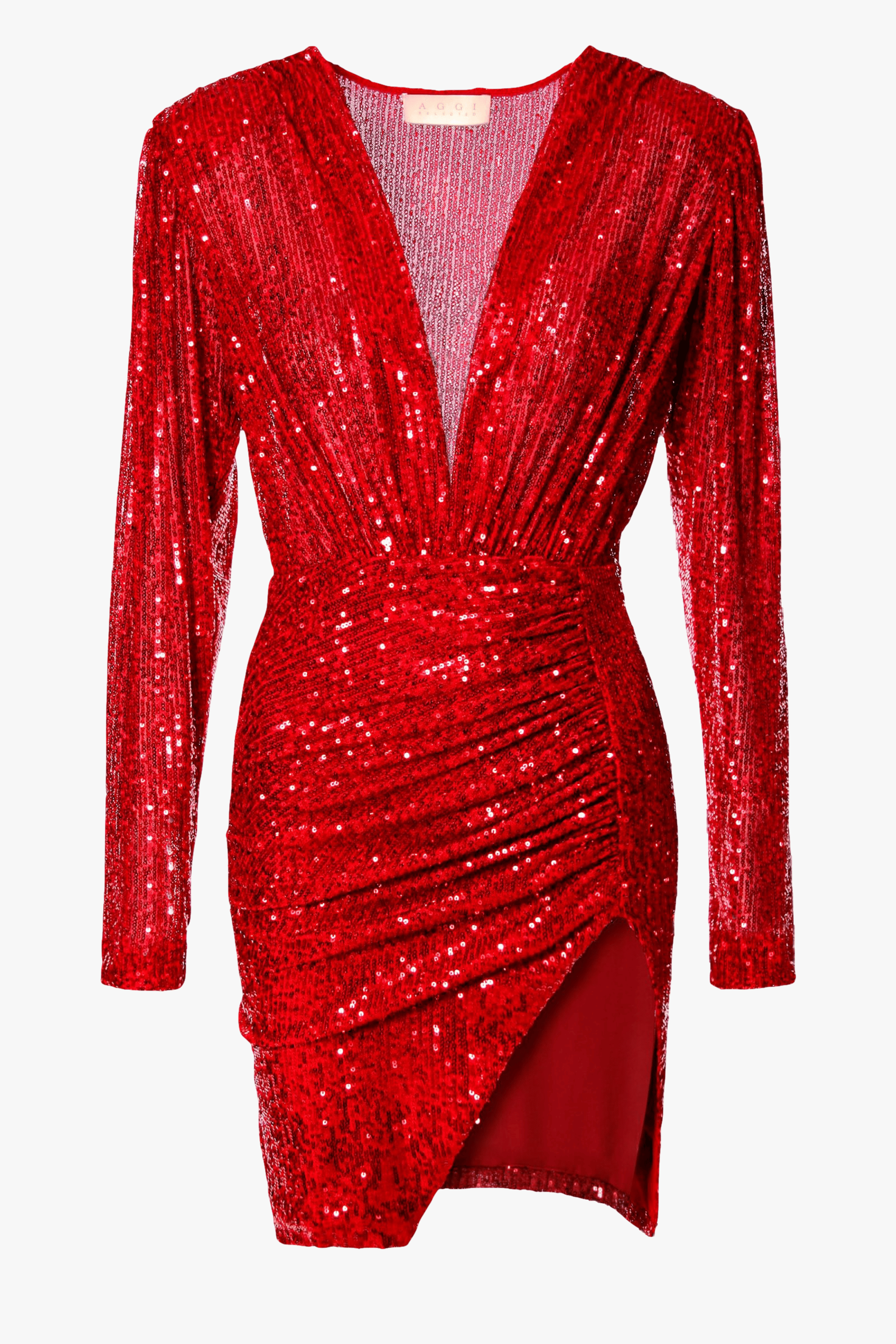 Dress Lilou Brilliant Ruby in Red made by HALEWSKI