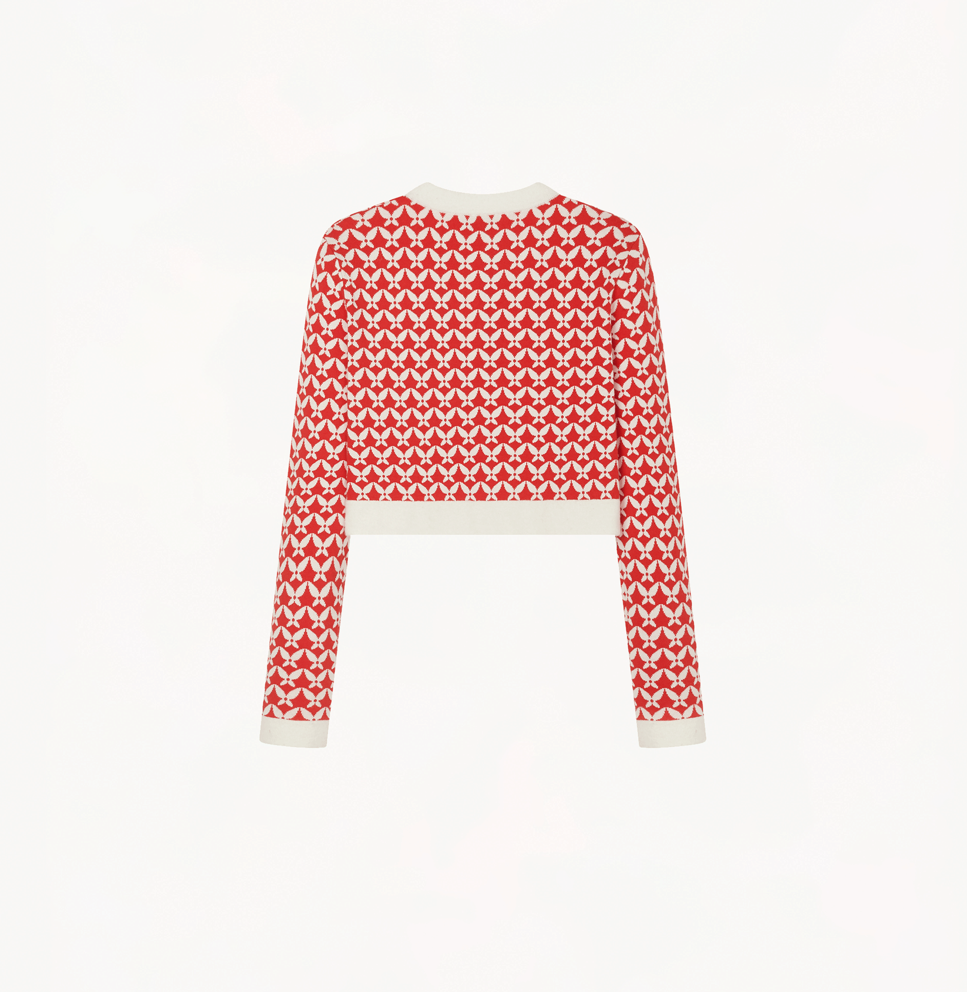 BUTTERFLY JACQUARD SHORT CARDIGAN made by CRUSH Collection