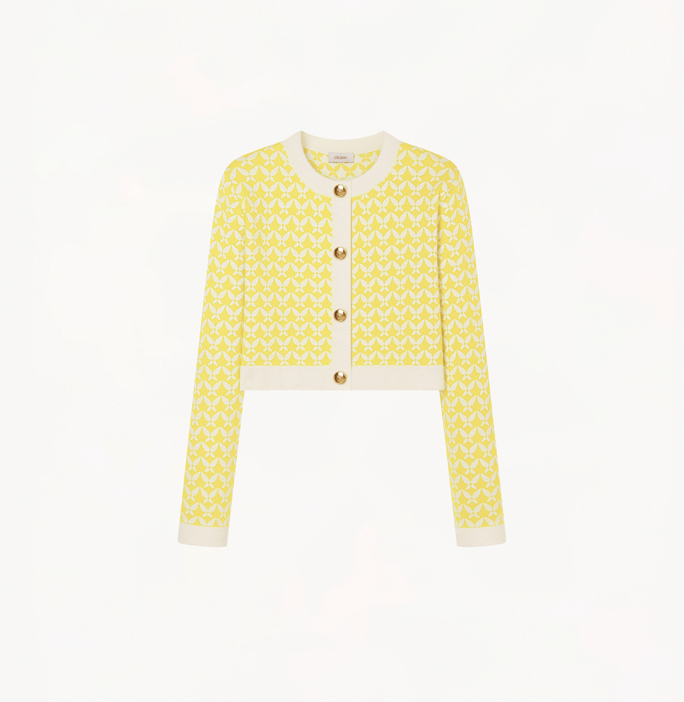 BUTTERFLY JACQUARD SHORT CARDIGAN made by CRUSH Collection